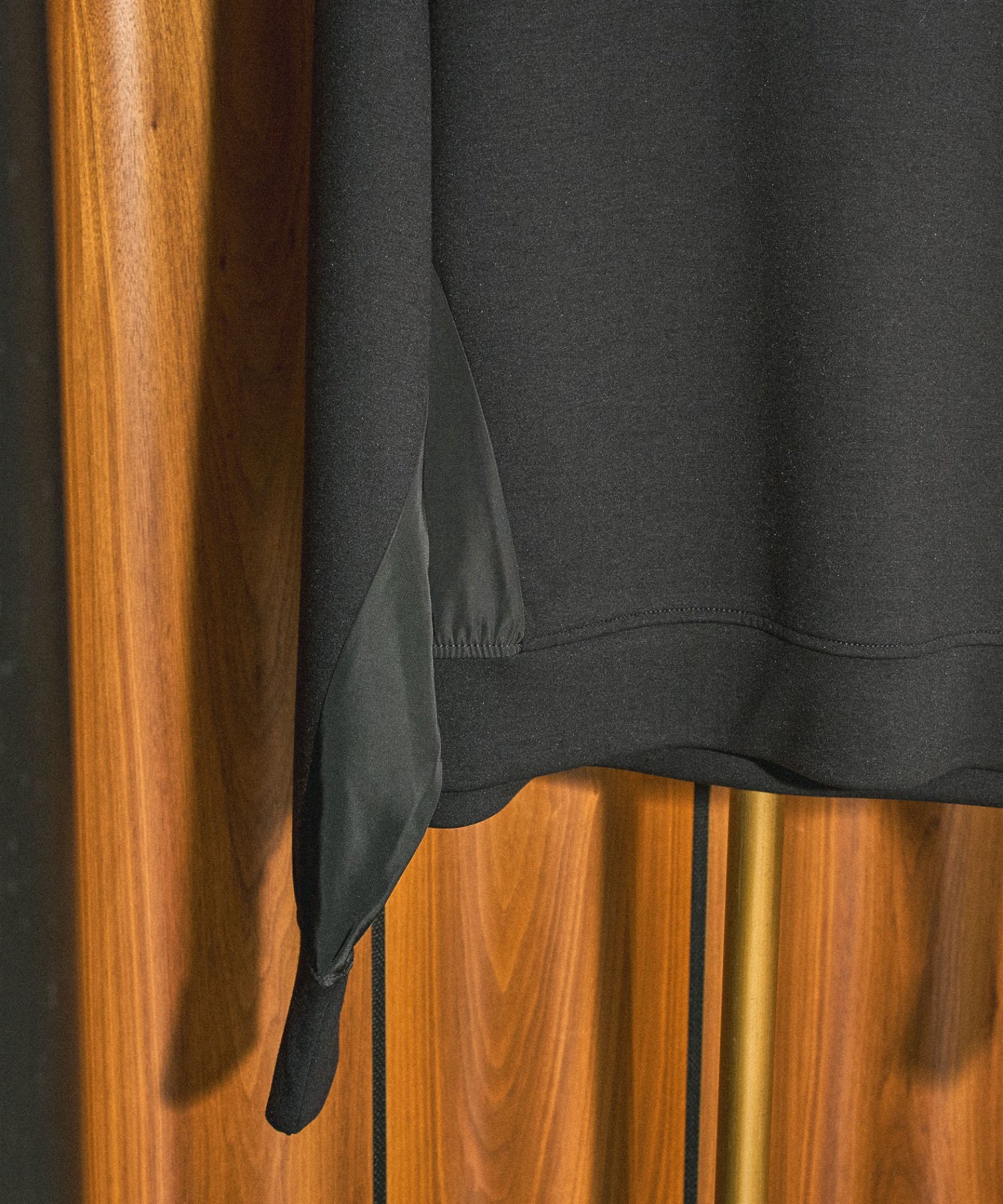 MIXED FABRIC TOP AND SKIRT SET