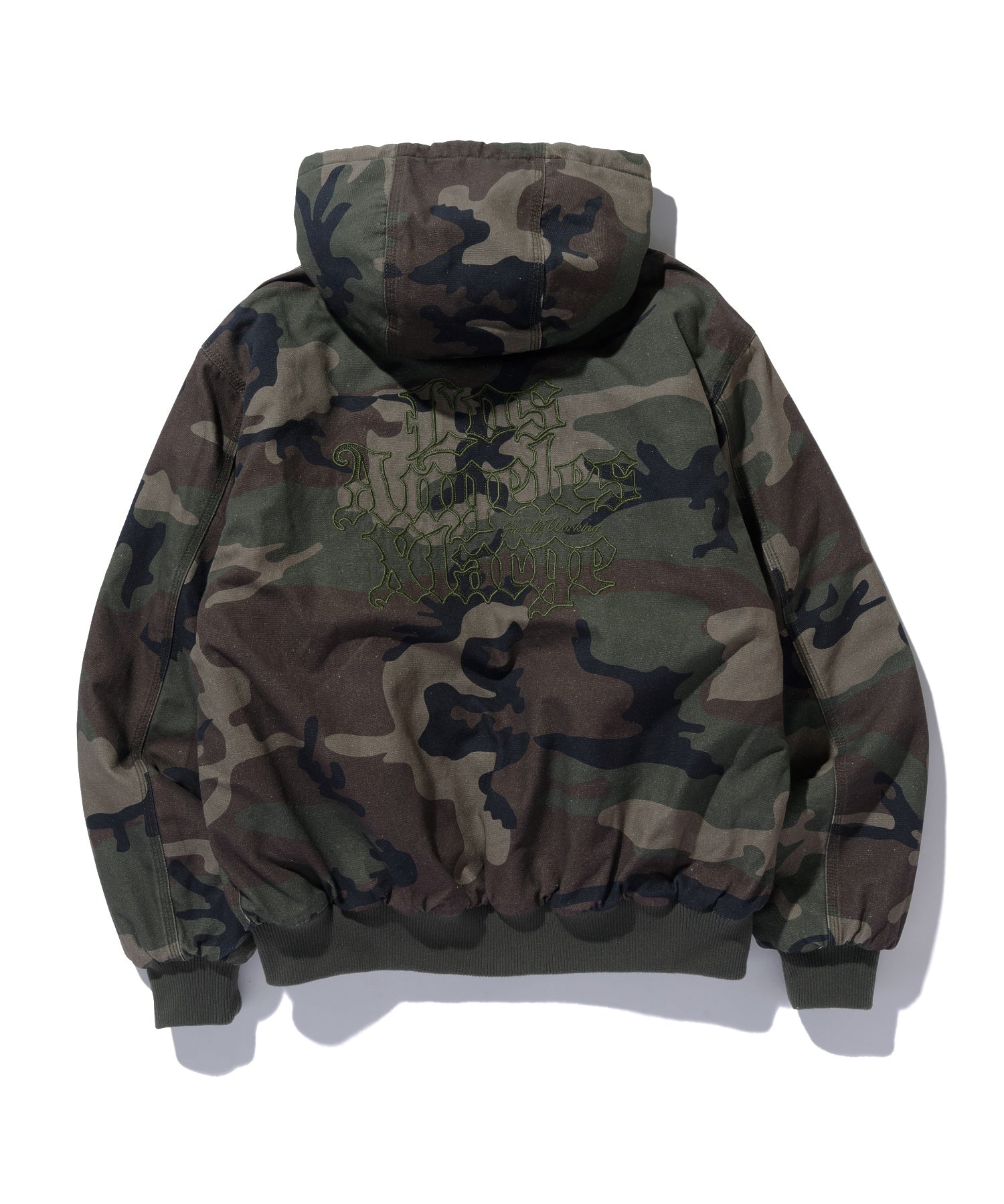 PATCHED OLD ENGLISH HOODED WORK JACKET