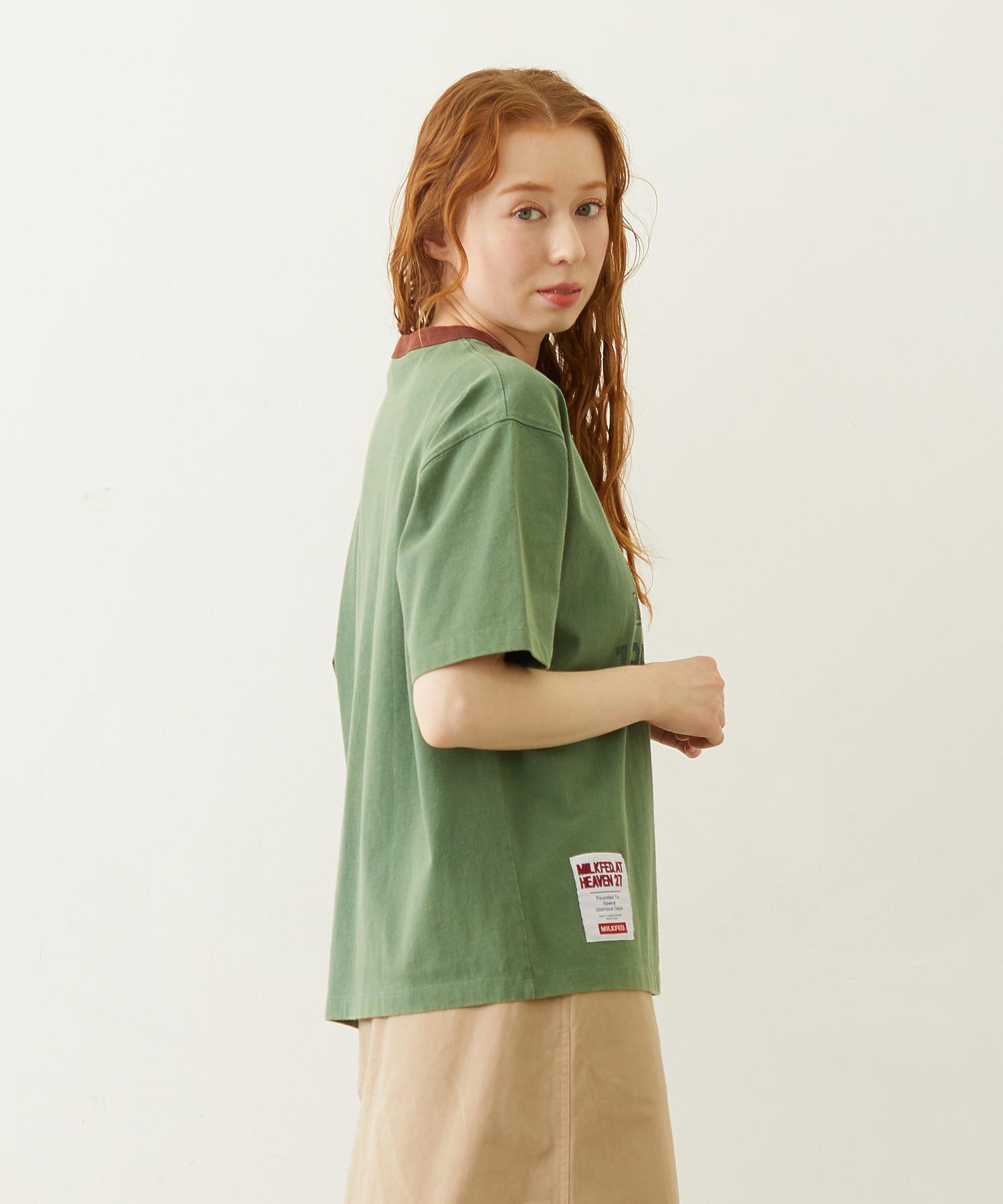 MILKFED.×CHAMPION LA LOGO S/S TEE