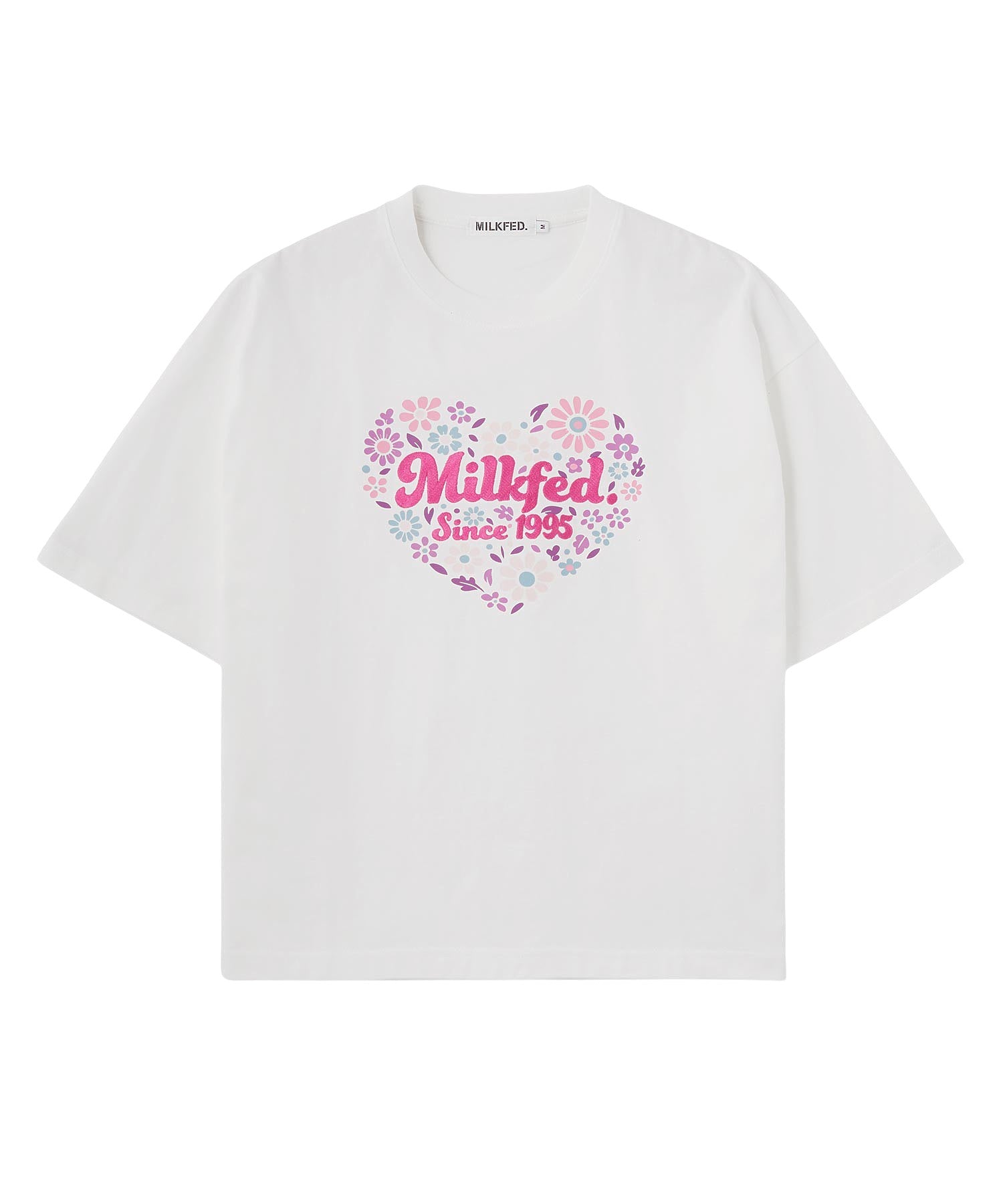 HEART FLOWER EMBROIDERY S/S TEE
