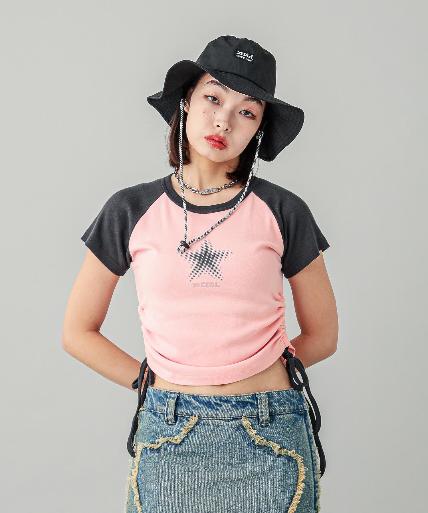 DOTTED STAR S/S RAGRAN BABY TOP