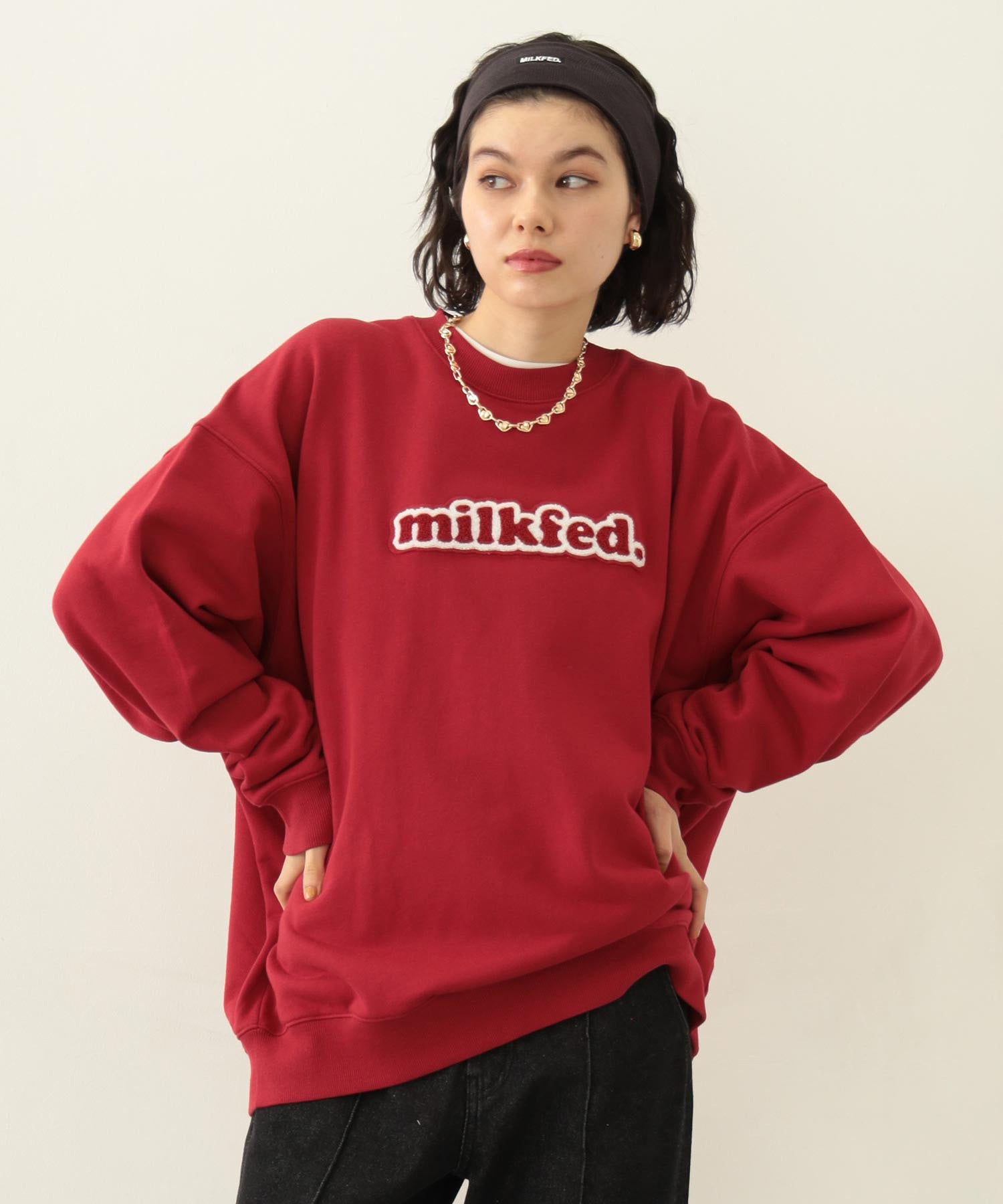 COOPER LOGO WIDE CREW SWEAT TOP