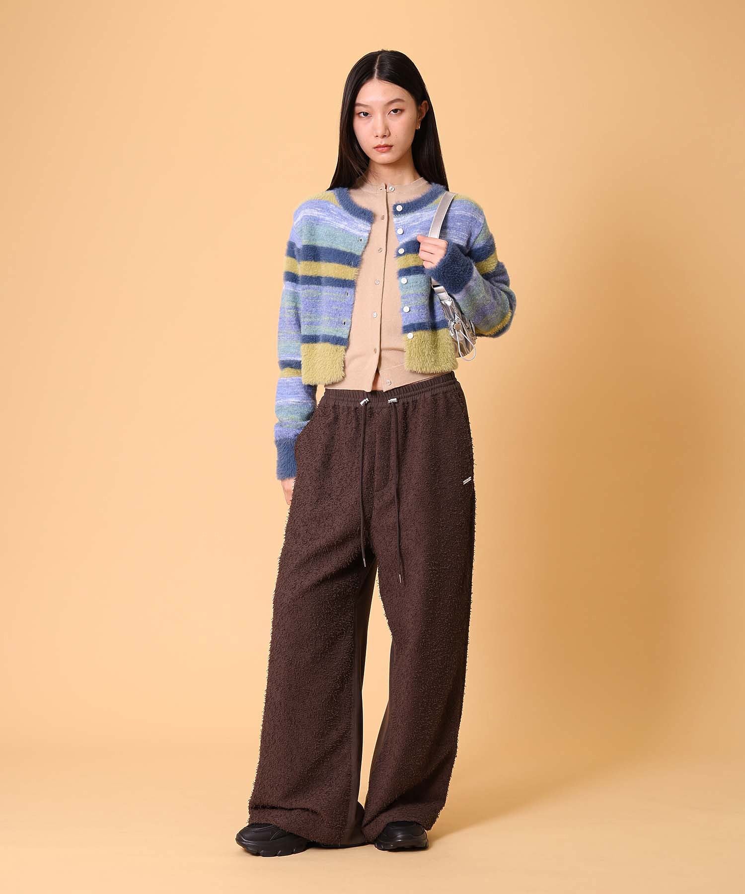 マルチボーダーシャギーカーディガン