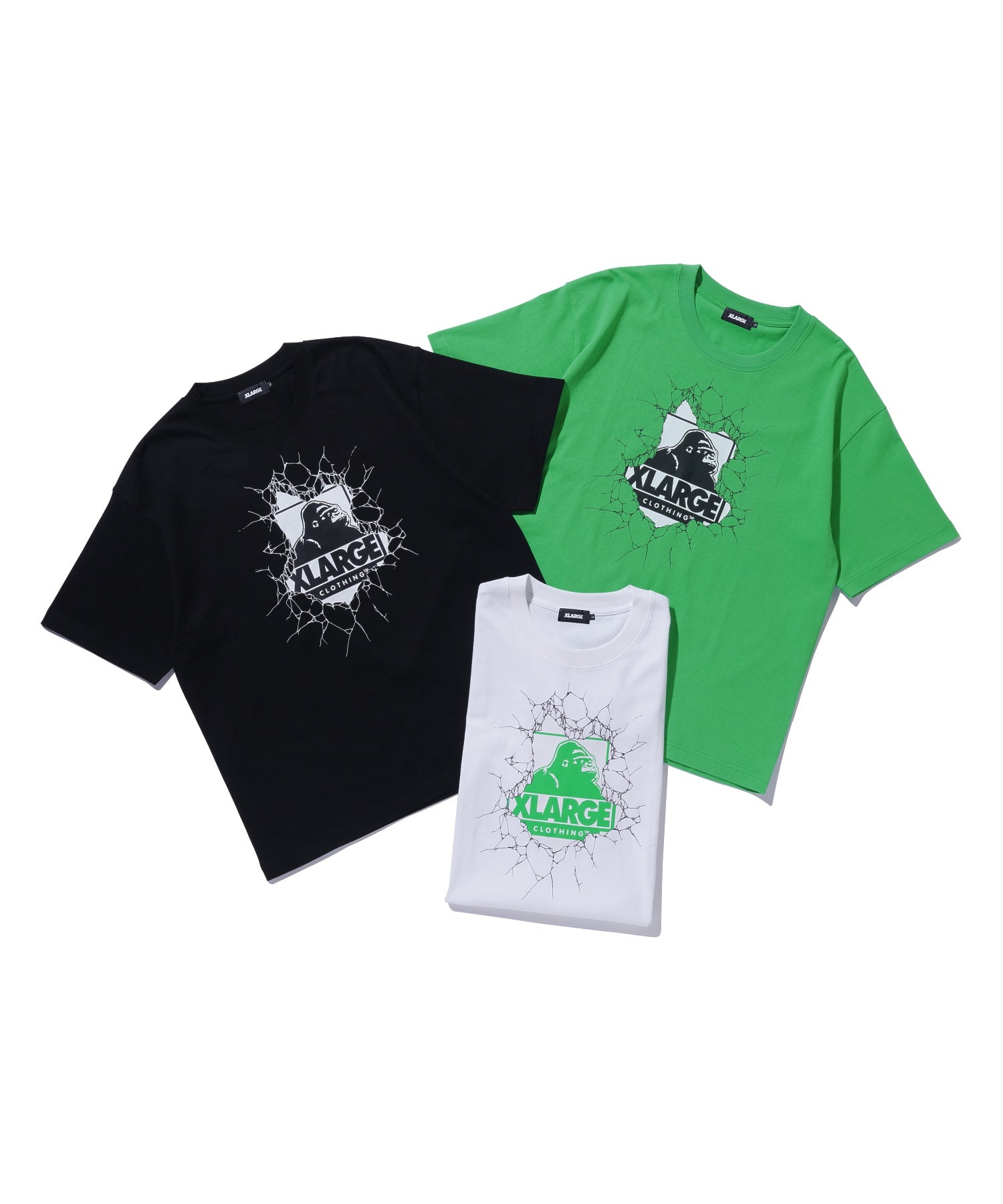 XLARGE×LIXTICK CRACK WALL OG S/S TEE