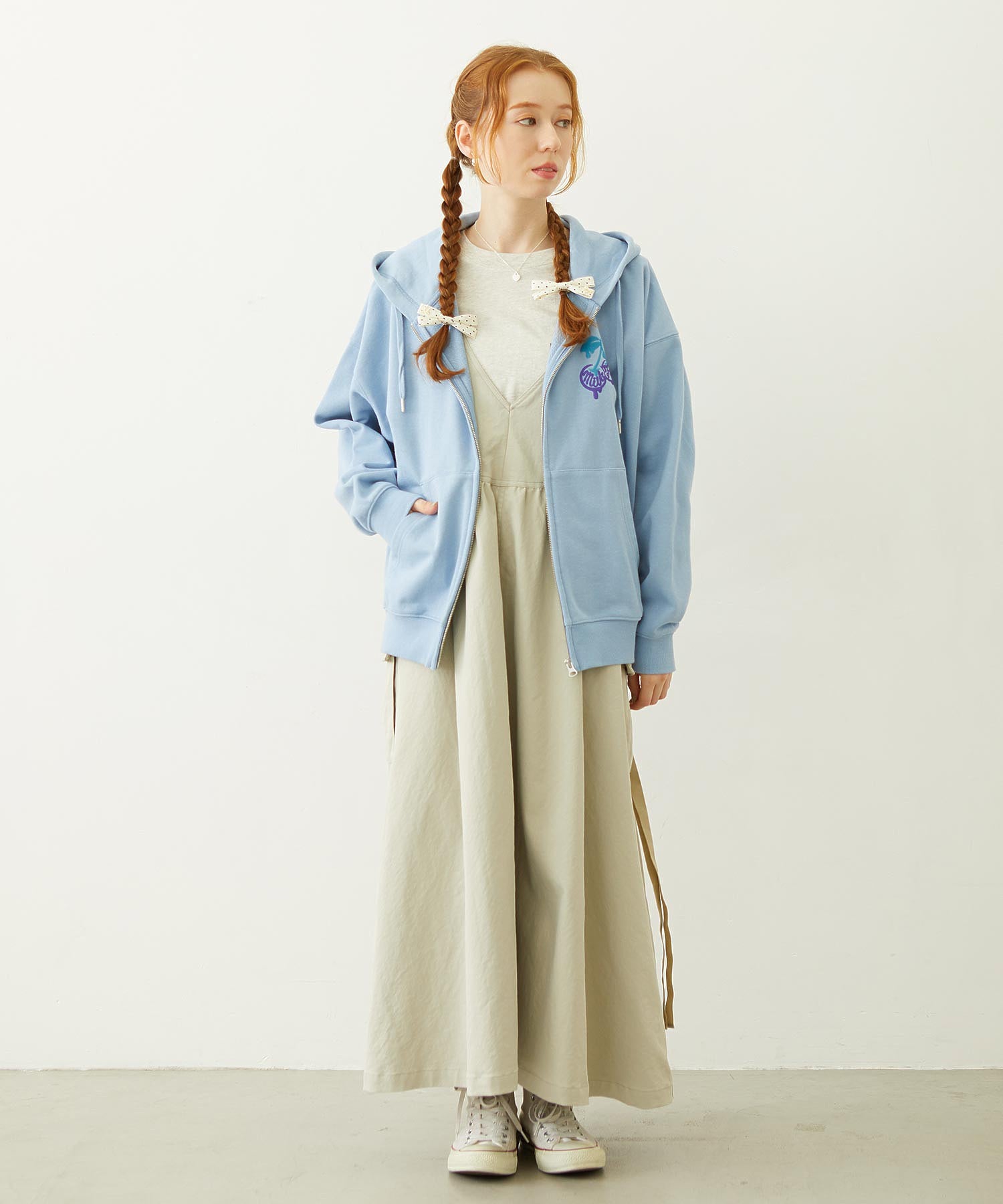 MELTY CHERRY WIDE ZIP UP HOODIE