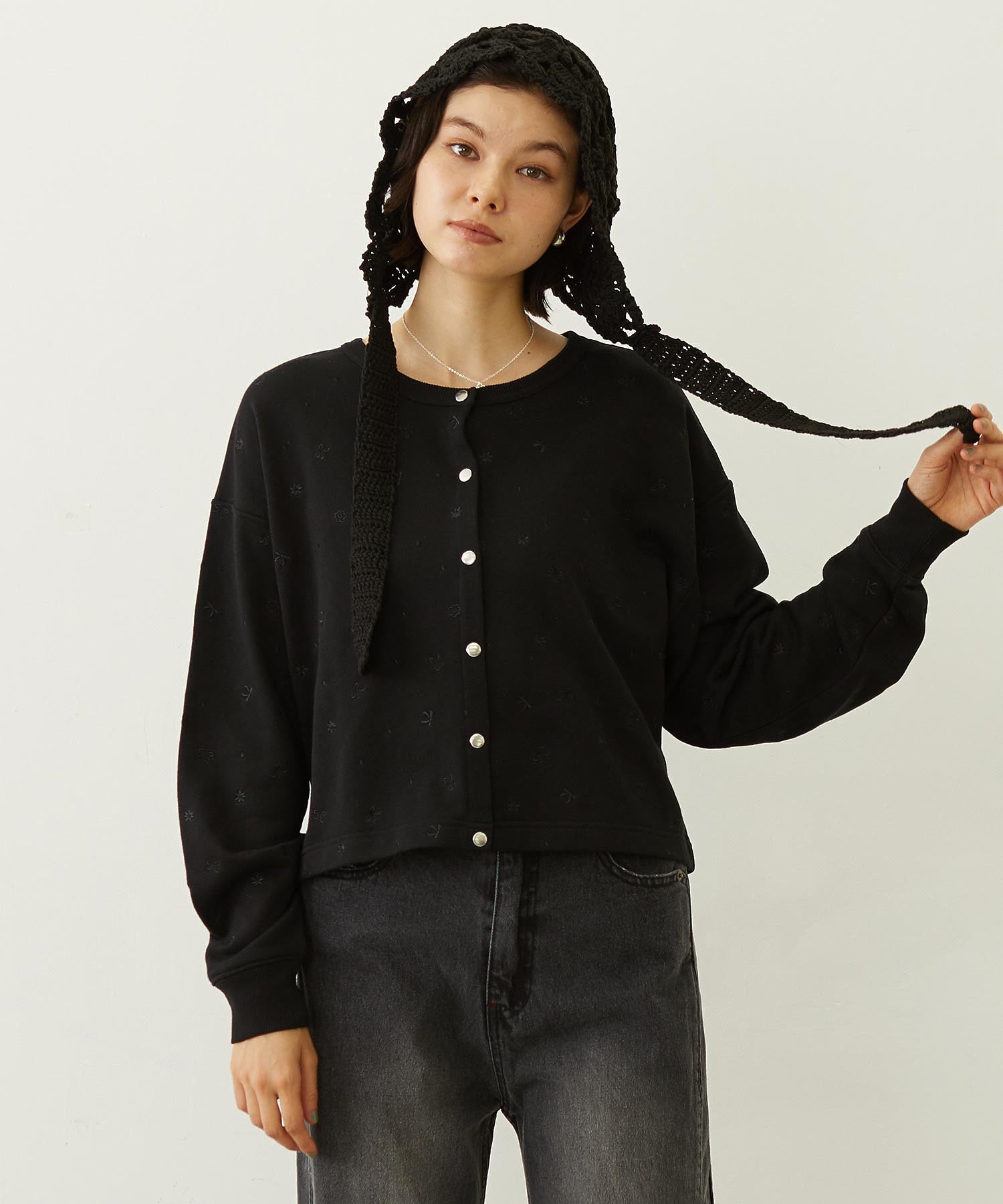 EMBROIDERY SWEAT JACKET