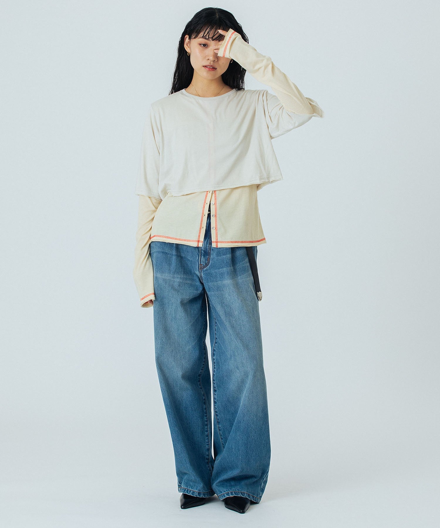 model:167cm 着用サイズ:M