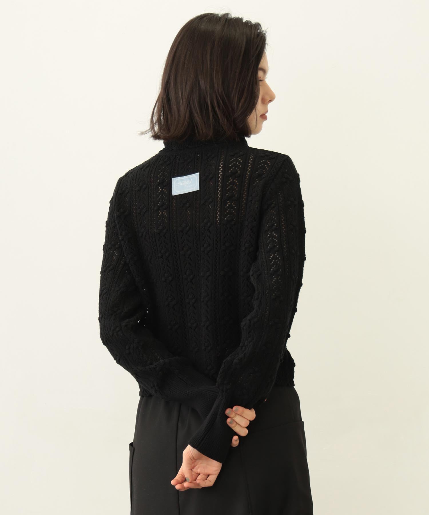 OPENWORK KNIT CARDIGAN