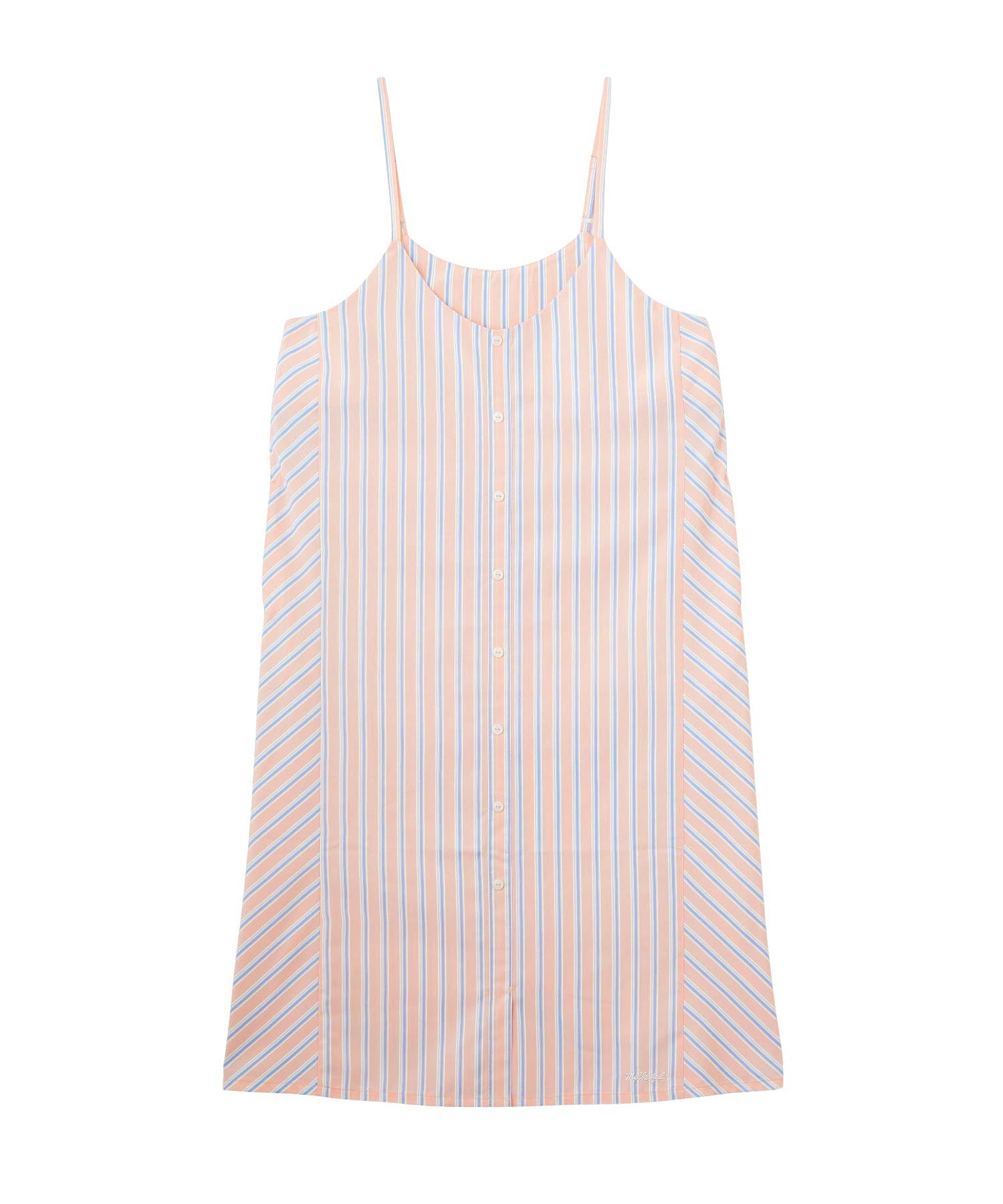 BIAS-CUT STRIPED CAMI DRESS