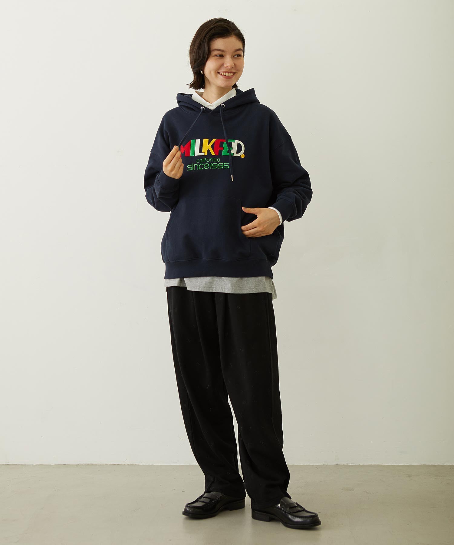 RETRO LOGO FELT PATCH SWEAT HOODIE