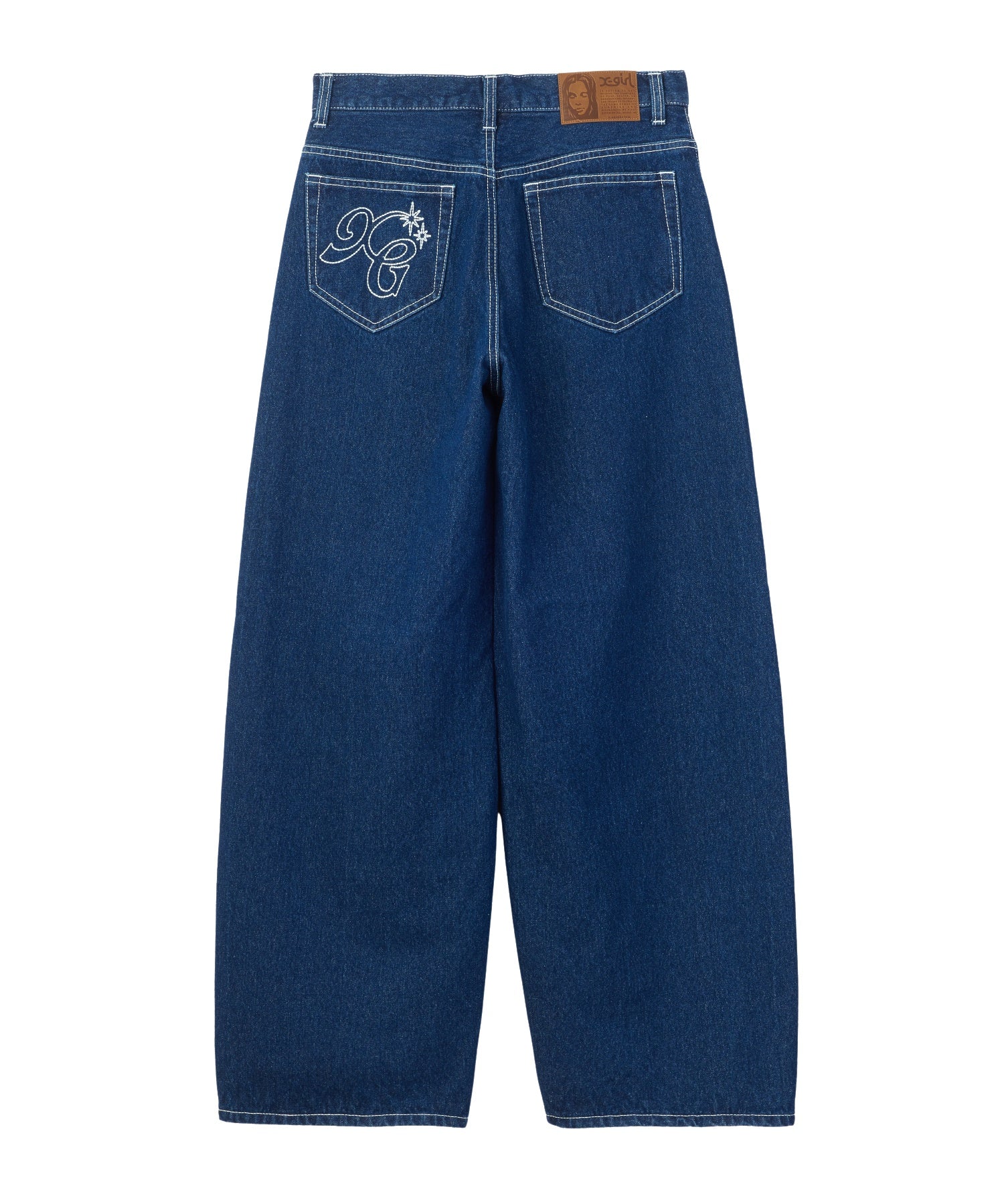 LOGO MARK STITCHED DENIM PANTS
