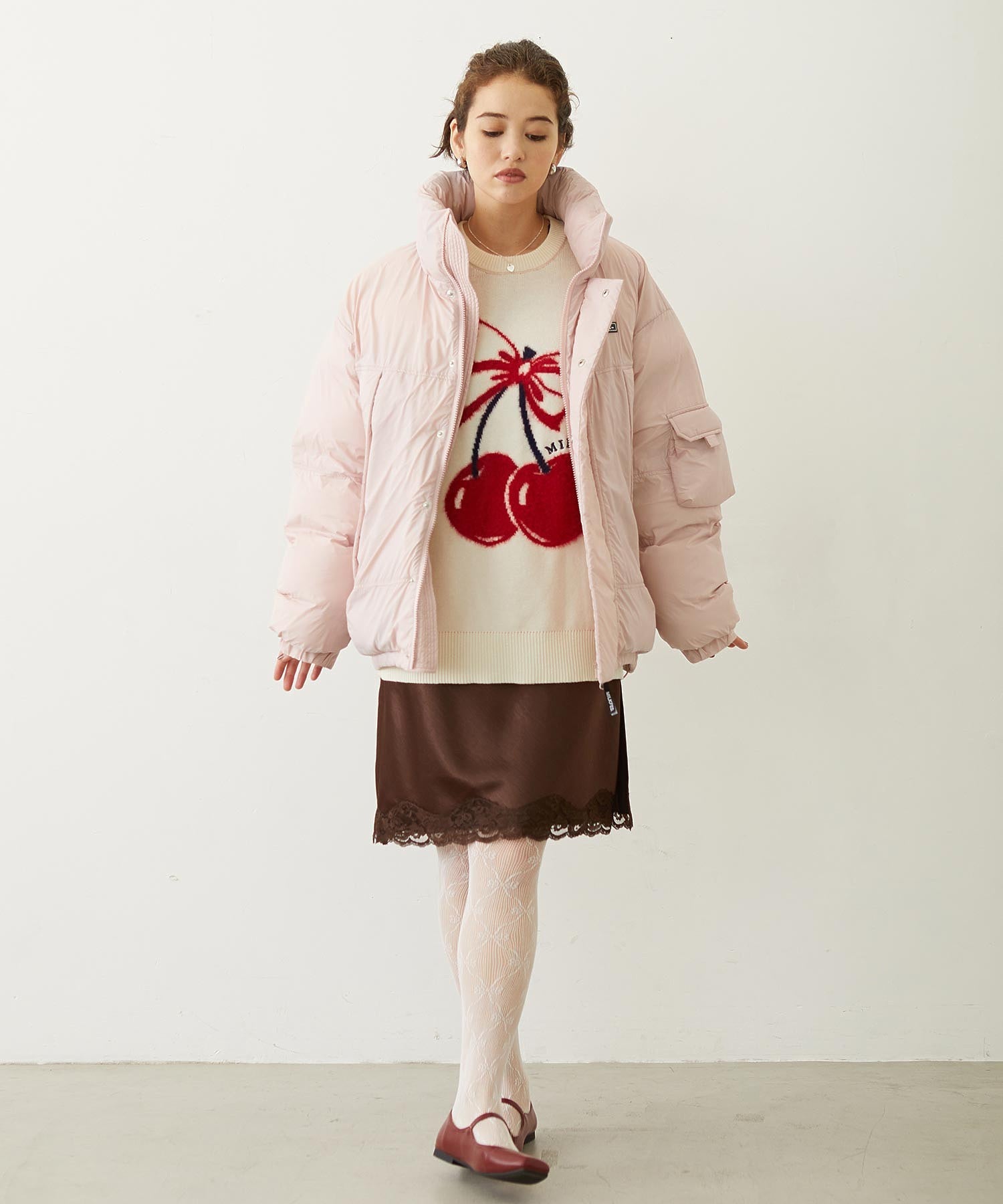 CHERRY LOGO KNIT TOP