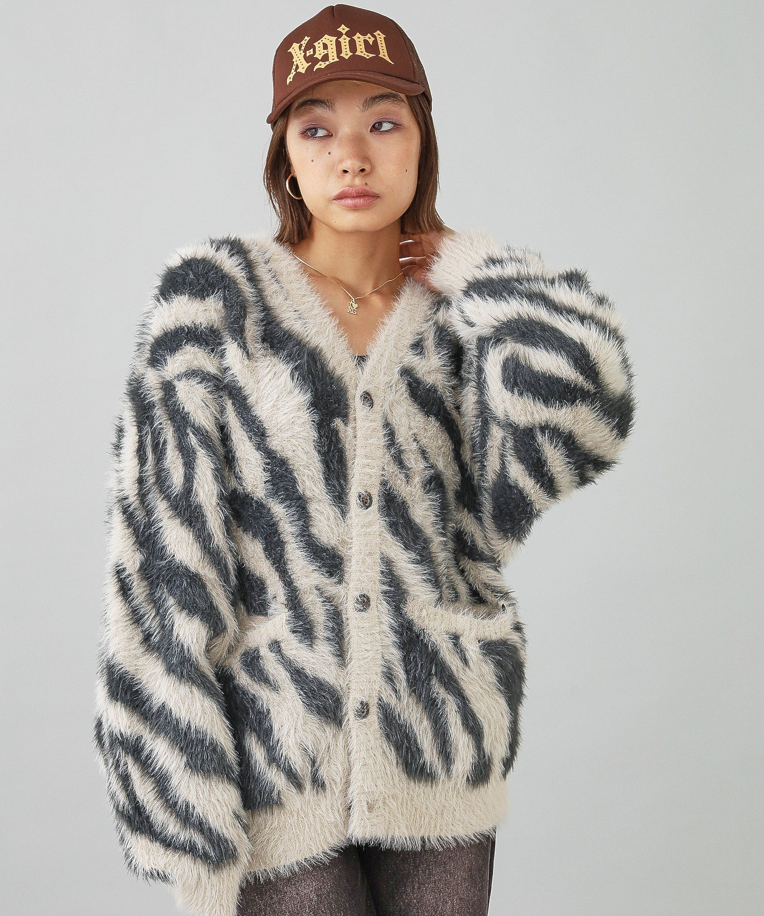 ZEBRA KNIT CARDIGAN