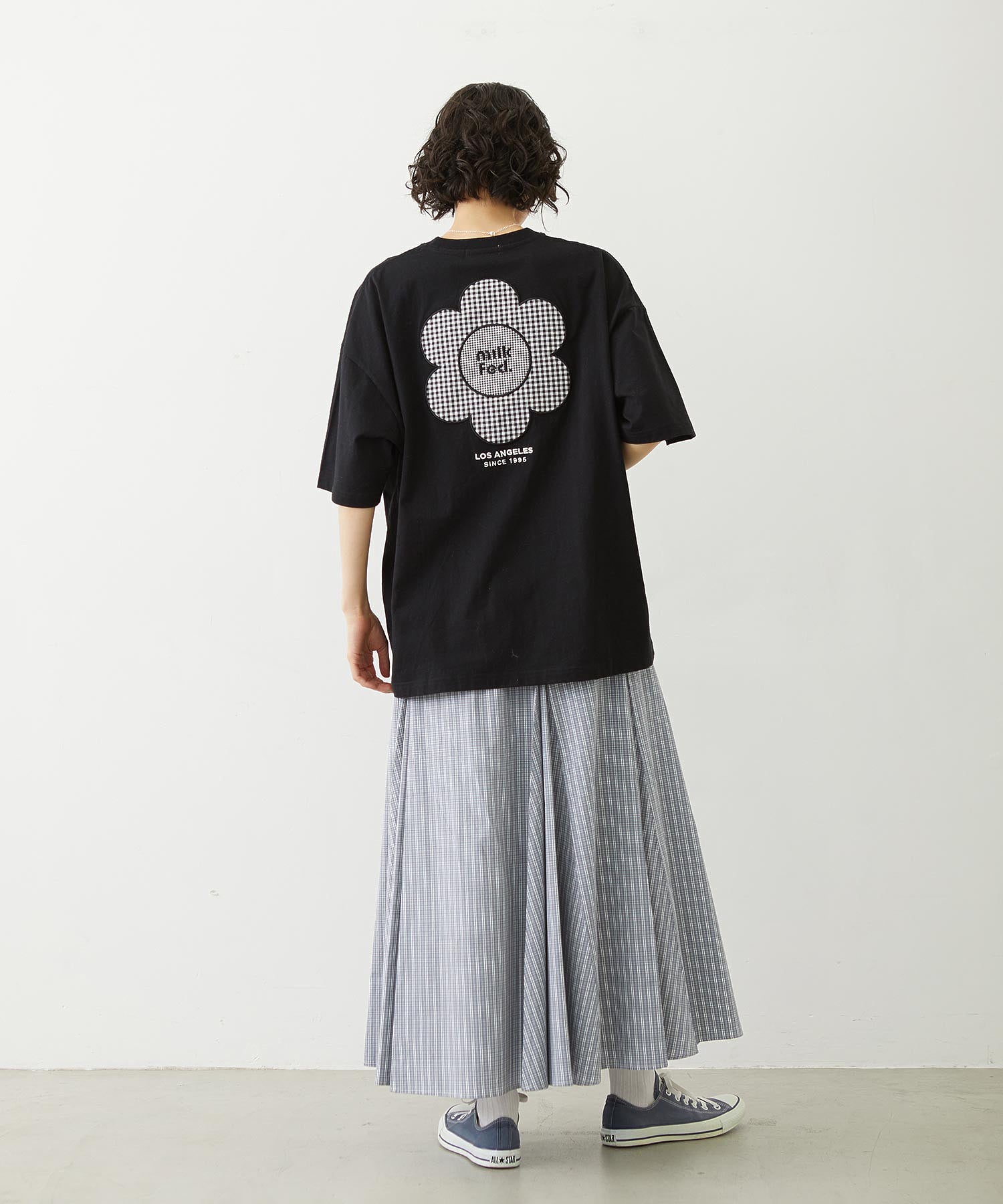 PLAID PATTERN LONG SKIRT