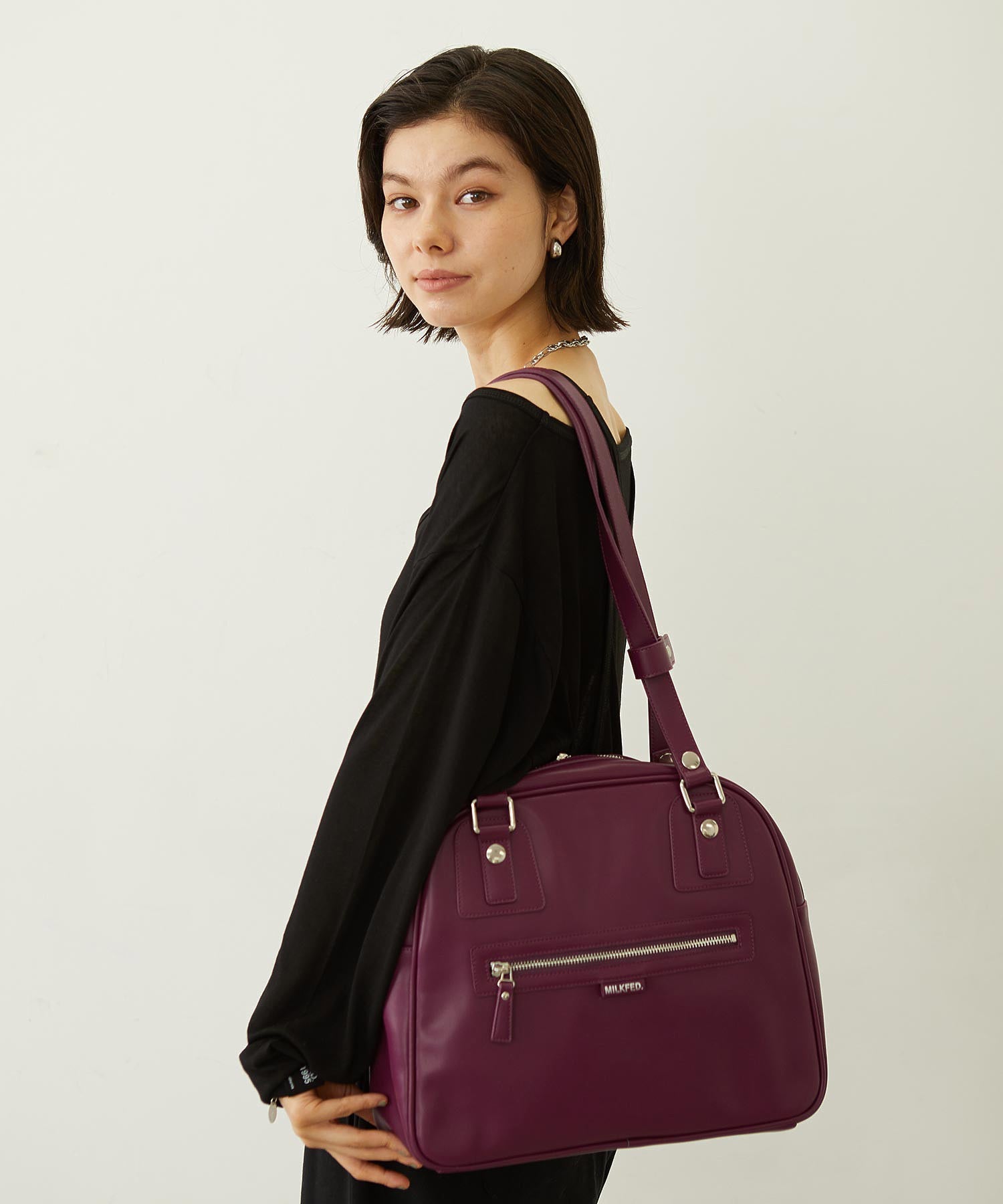 HEART CHARM BOSTON BAG