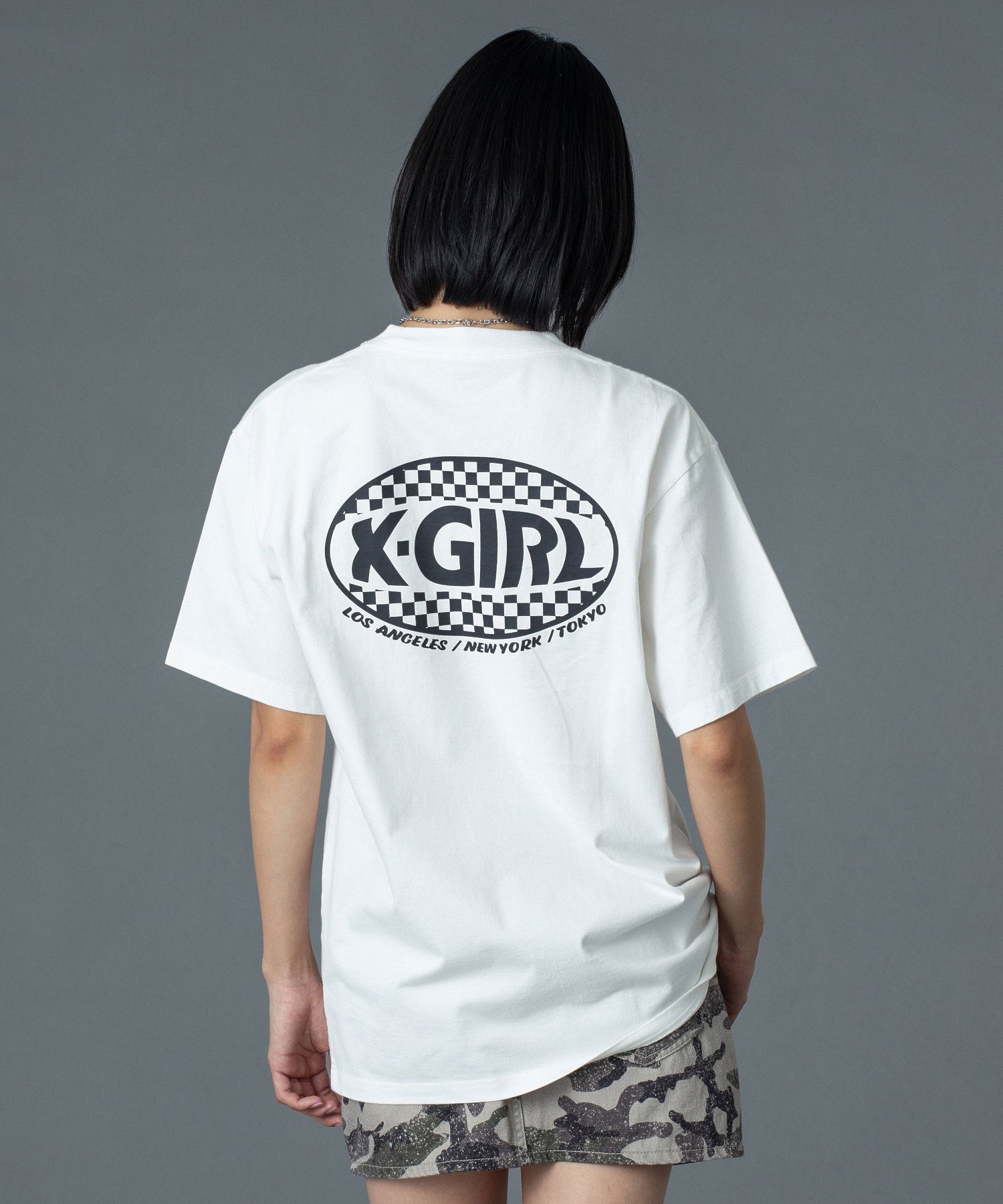CHECKER OVAL LOGO POCKET S/S TEE