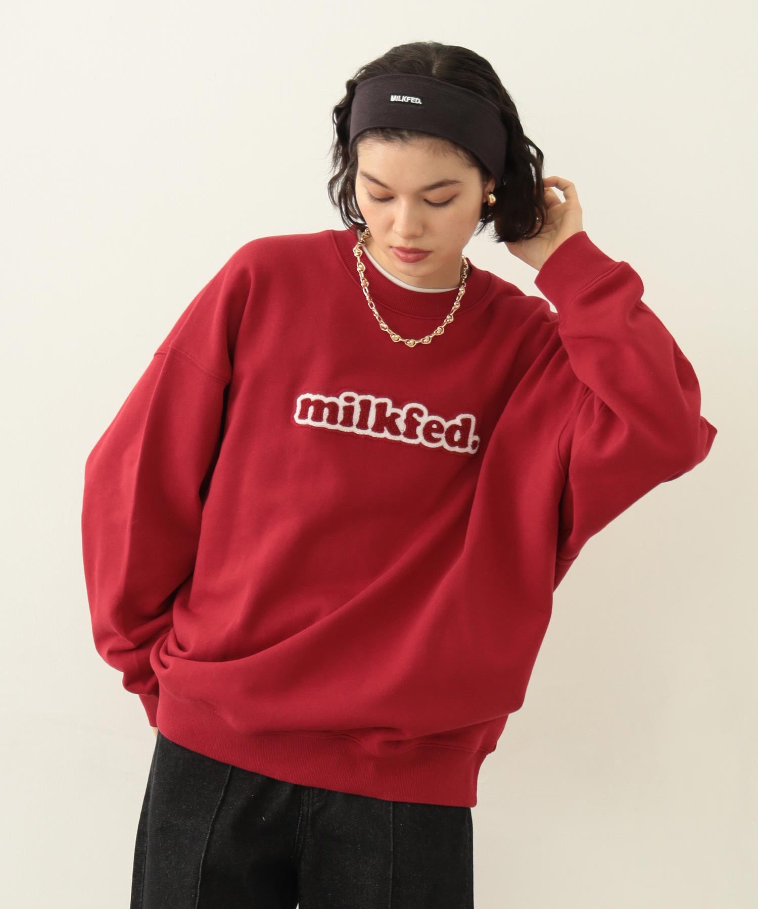 COOPER LOGO WIDE CREW SWEAT TOP