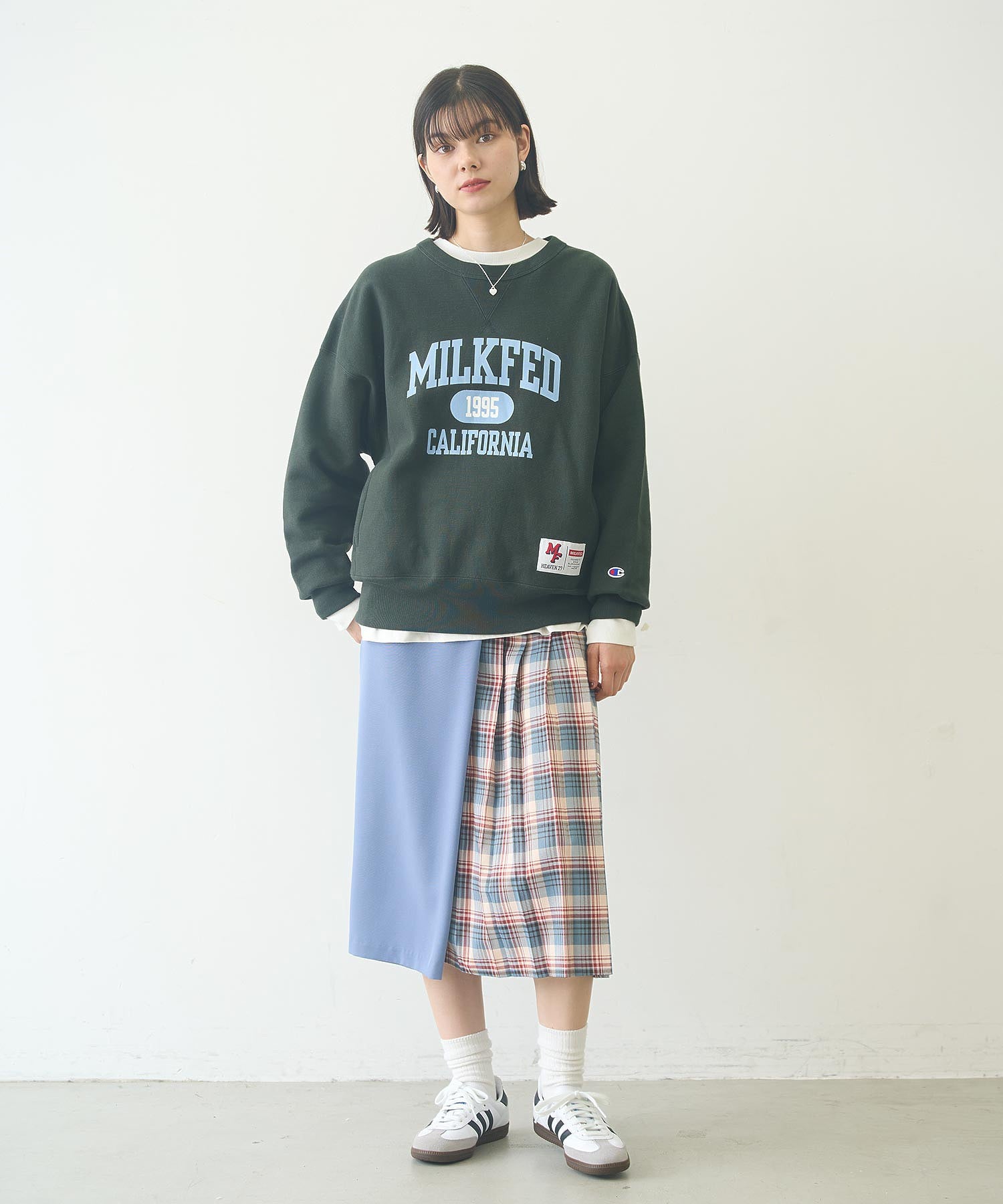 MILKFED.×CHAMPION SWEAT TOP