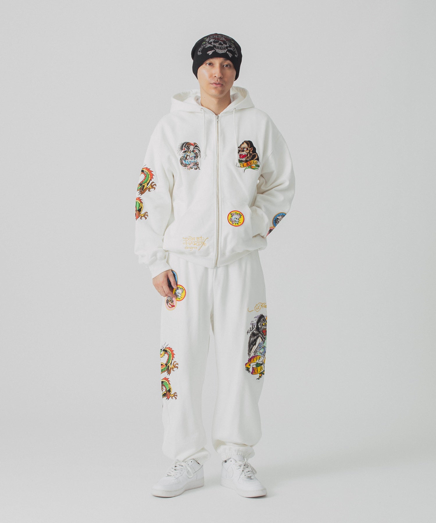 XLARGE×ED HARDY SWEAT PANTS