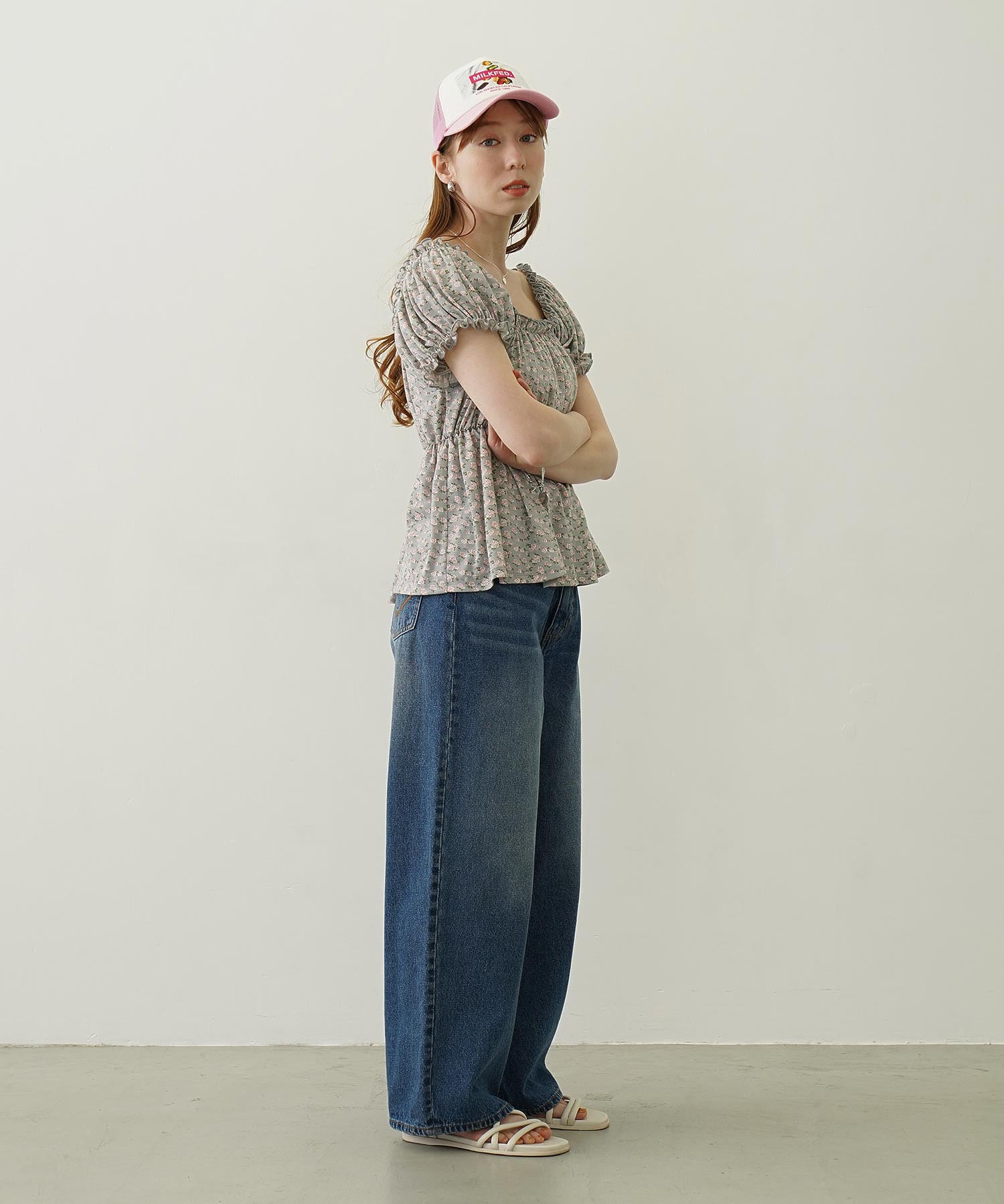 COOPER HEART WIDE DENIM PANTS