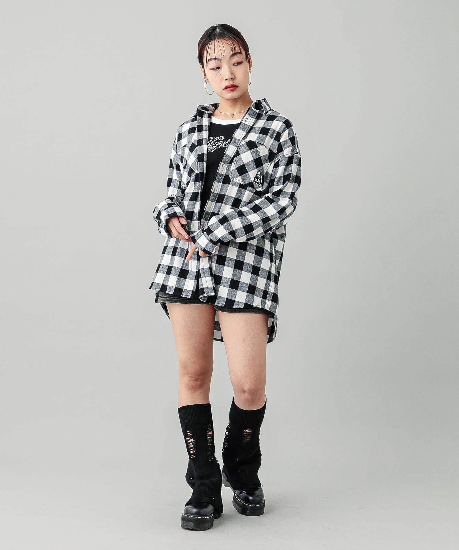 FACE PLAID L/S SHIRT