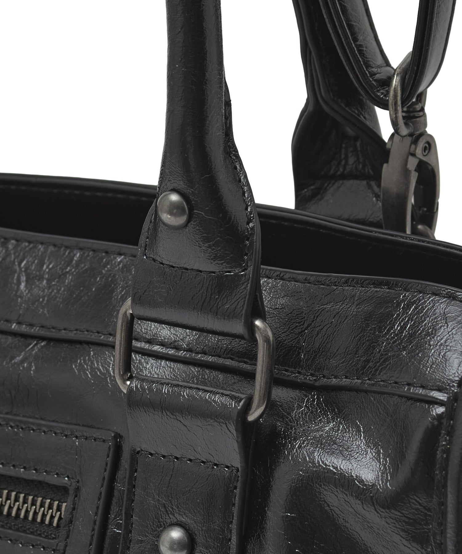 HEART PADLOCK FAUX LEATHER 2WAY BAG