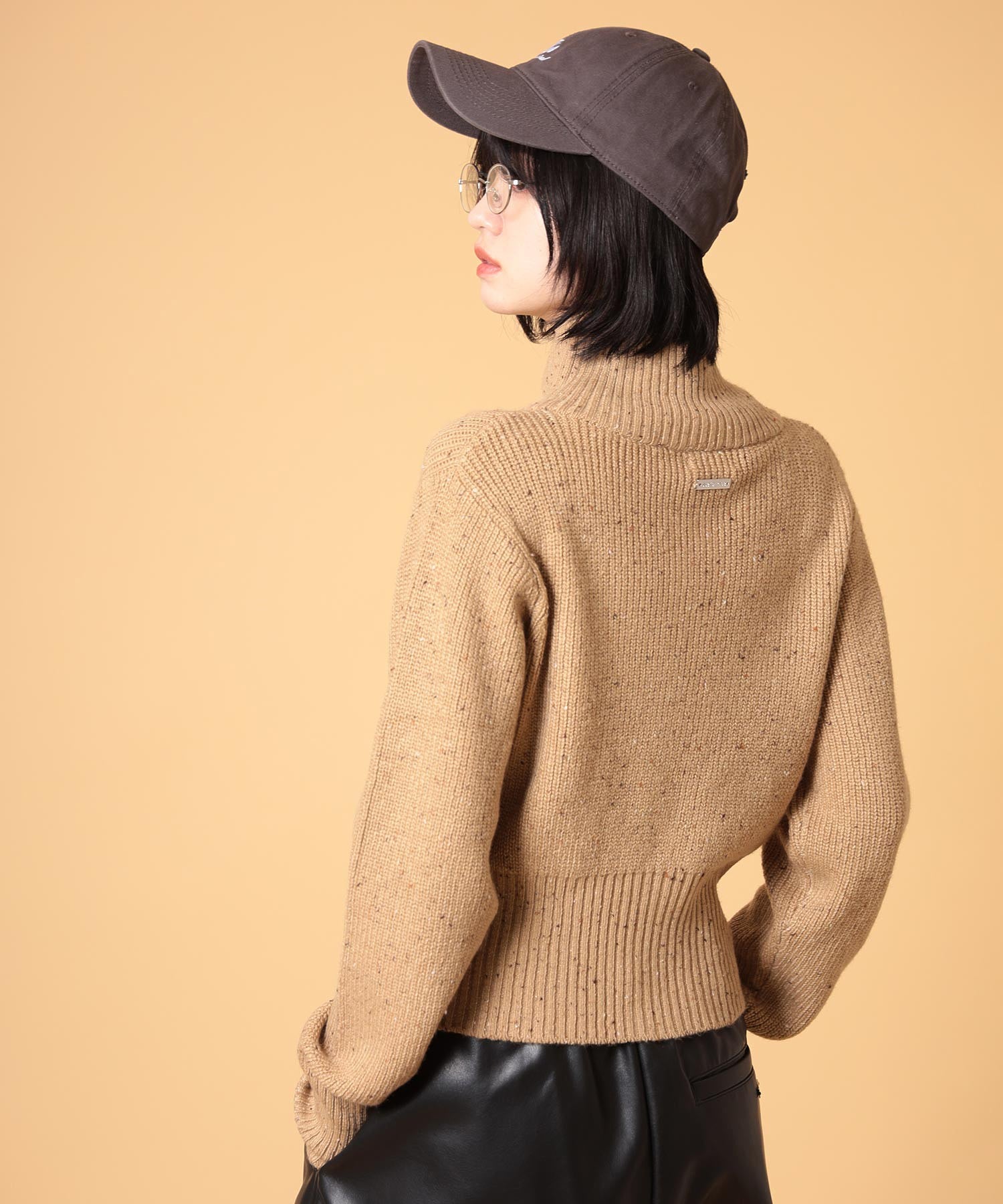 ネップジップアップセーター