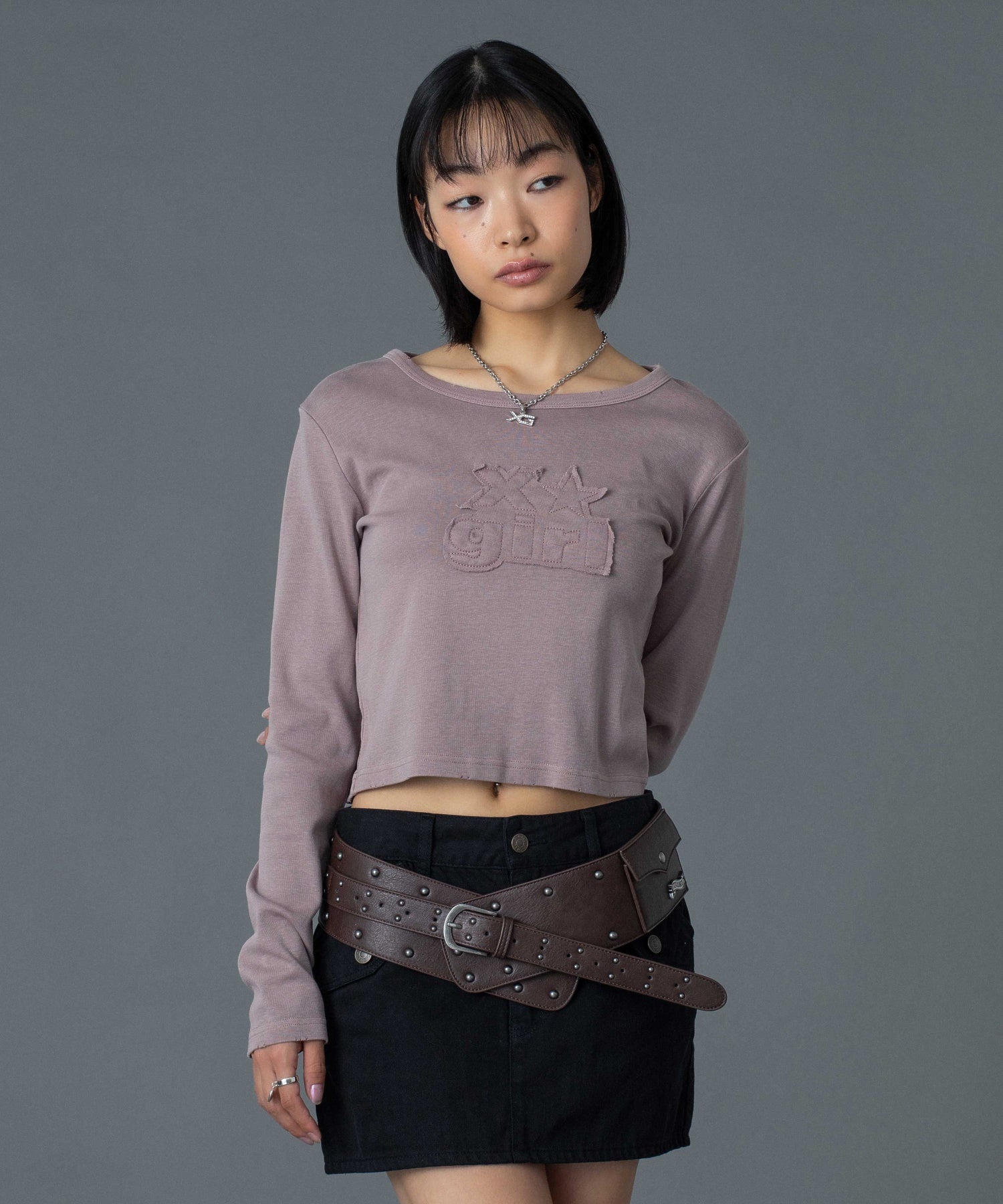 STUDDED THICK BELT
