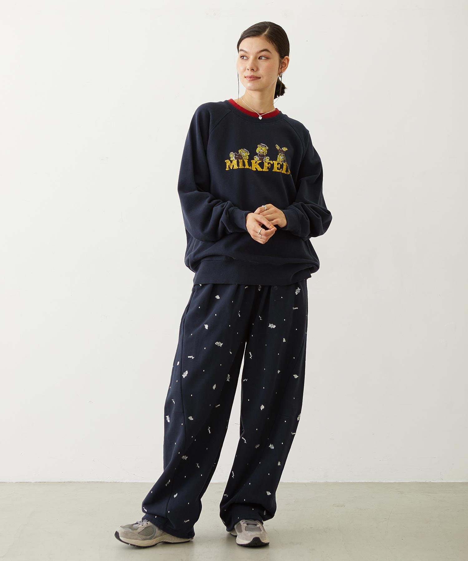 M.FEDDY DOUBLE COLLAR SWEAT TOP