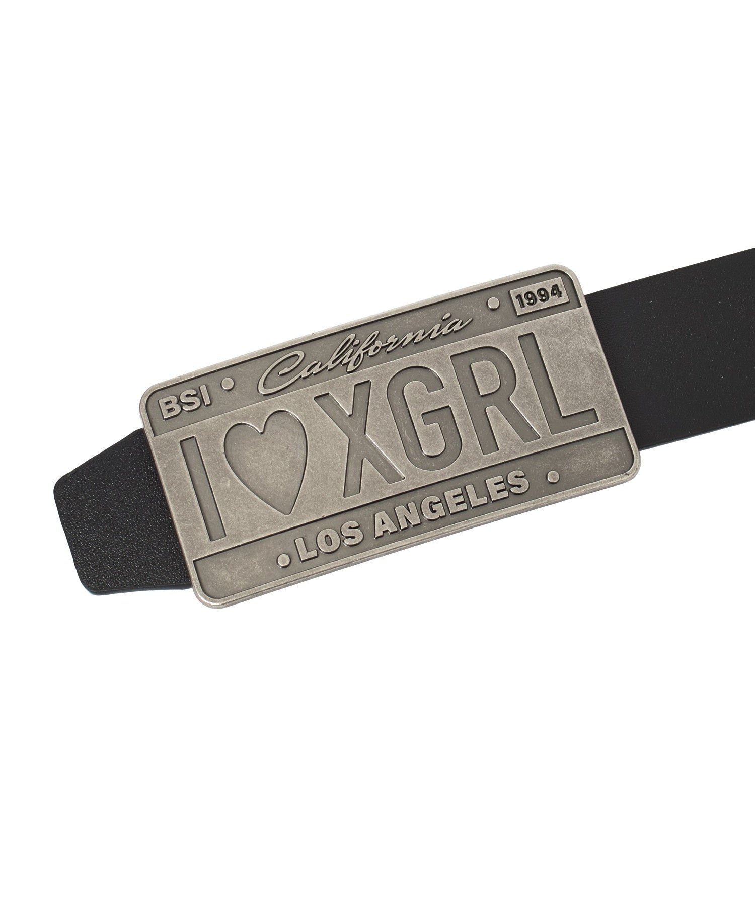 PLATE LOGO BUCKLE BELT