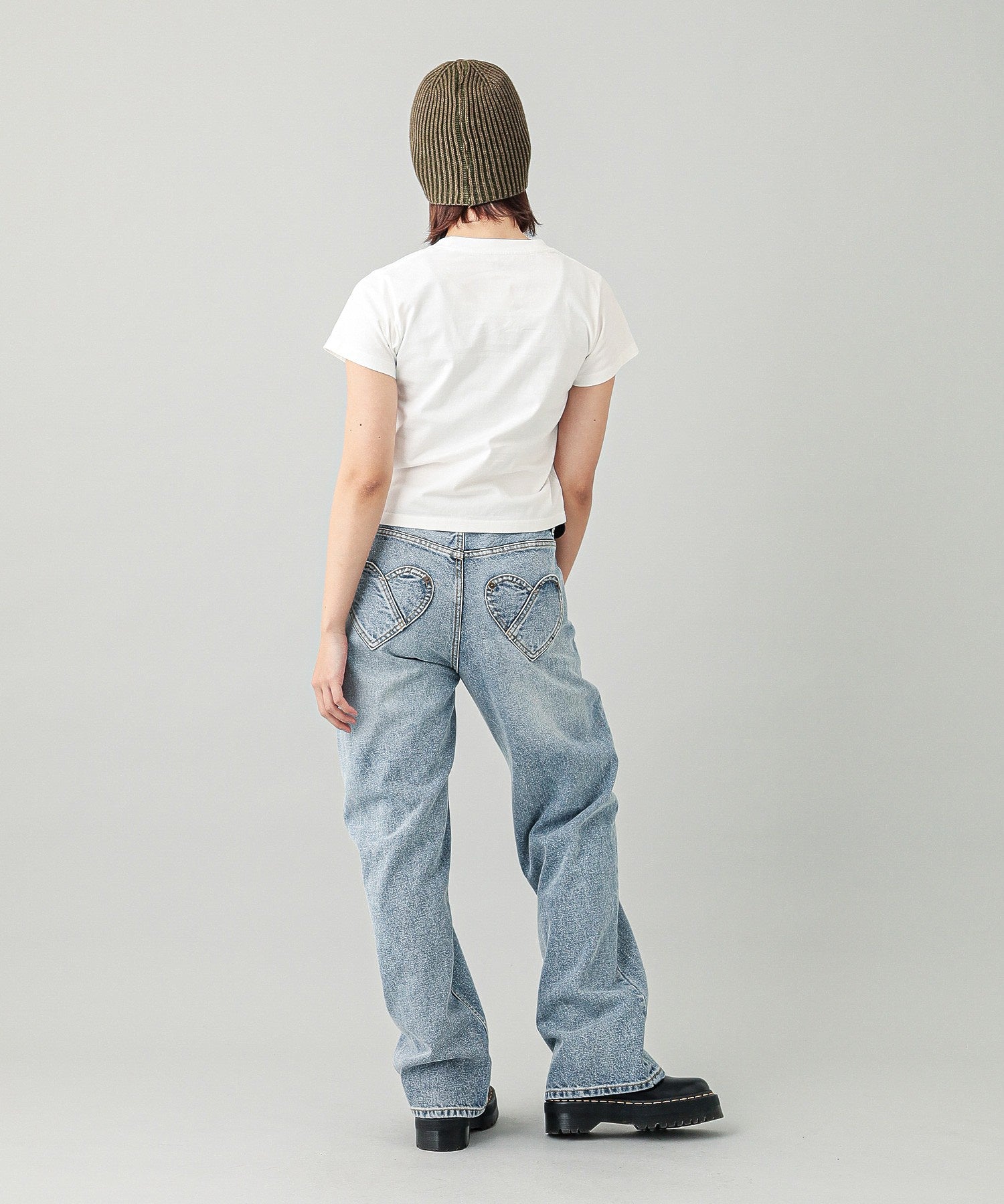 HEART POCKET DENIM PANTS