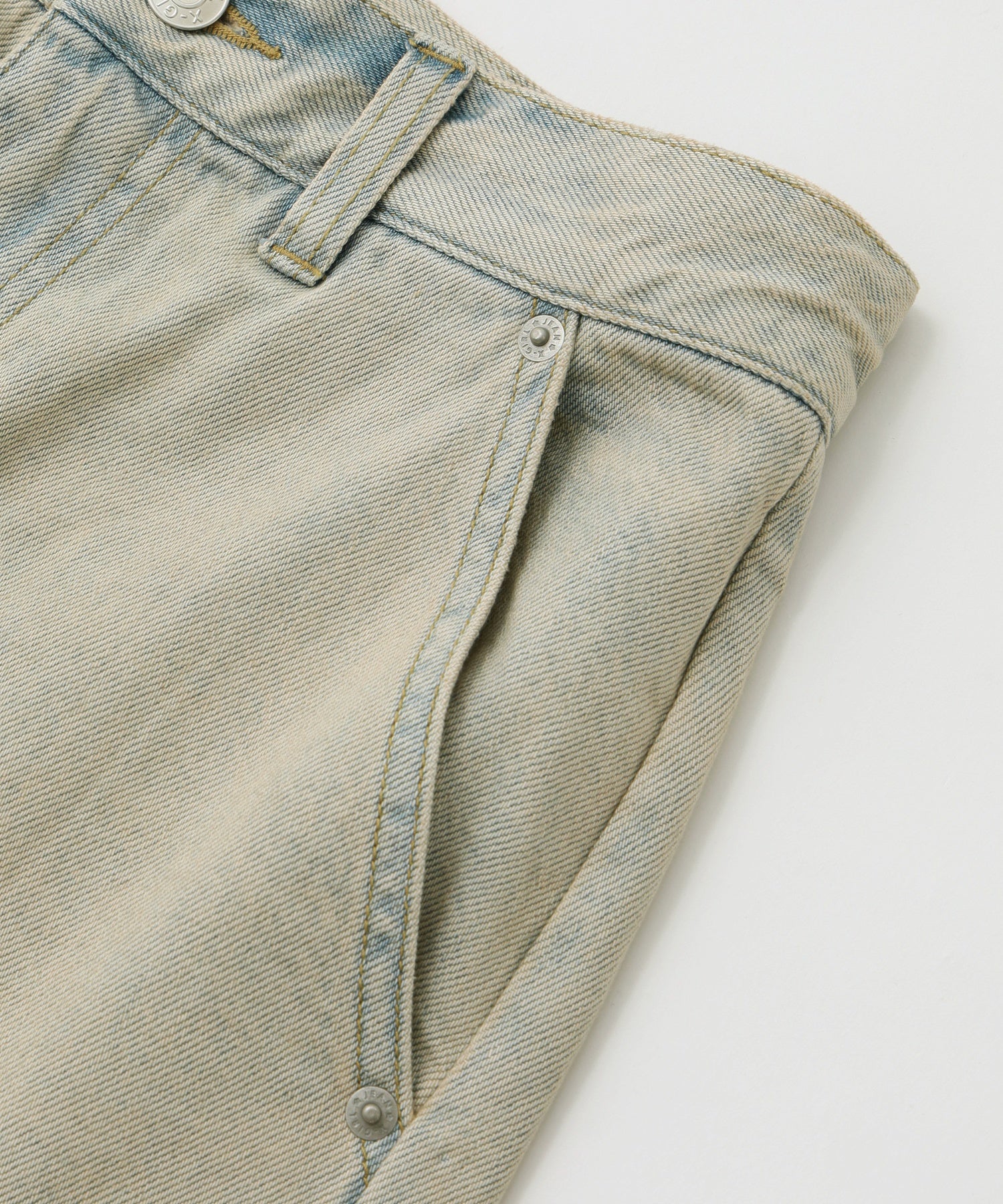 CURSIVE LOGO DENIM CARGO PANTS