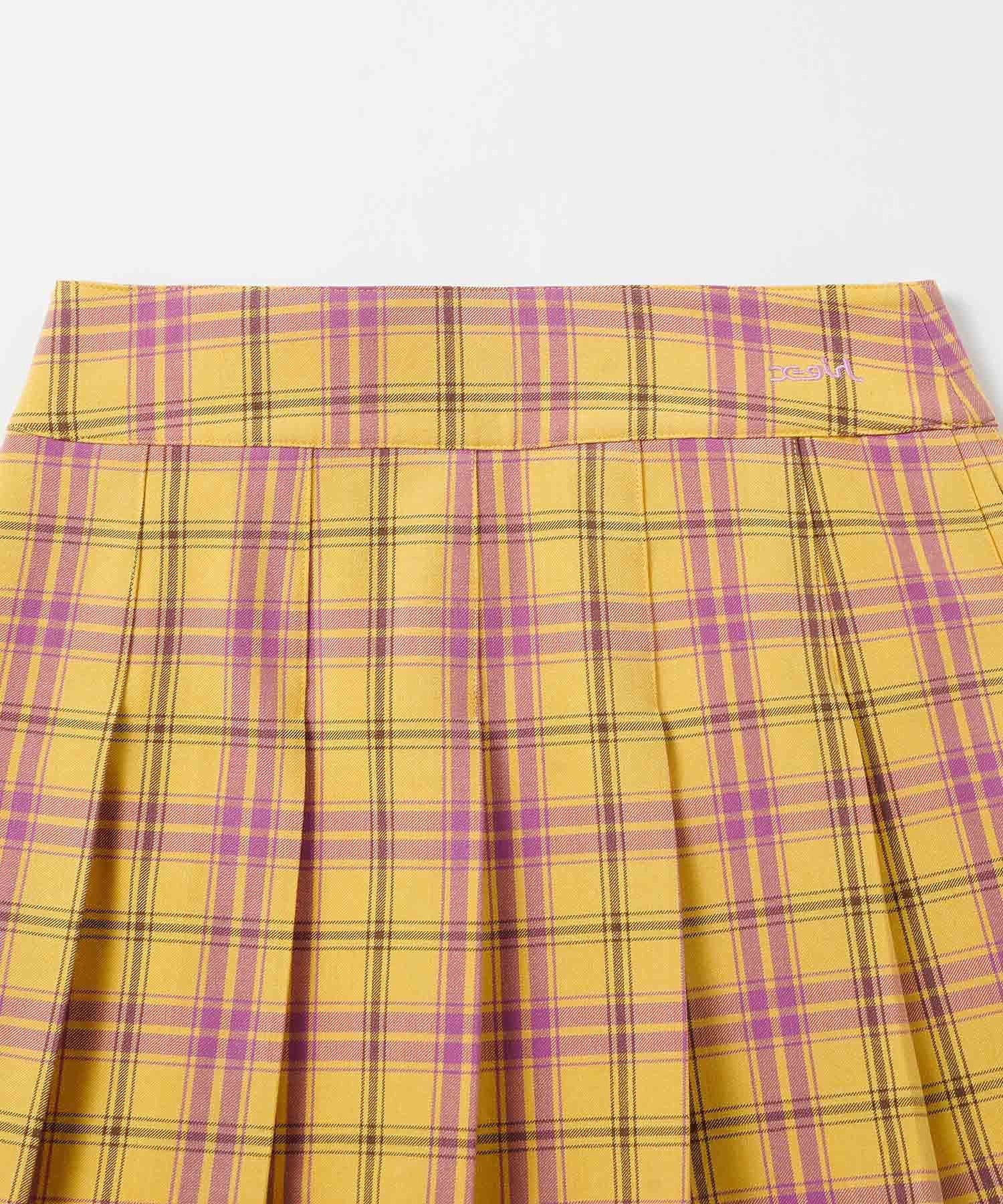 PLAID PLEATED MINI SKIRT X-girl