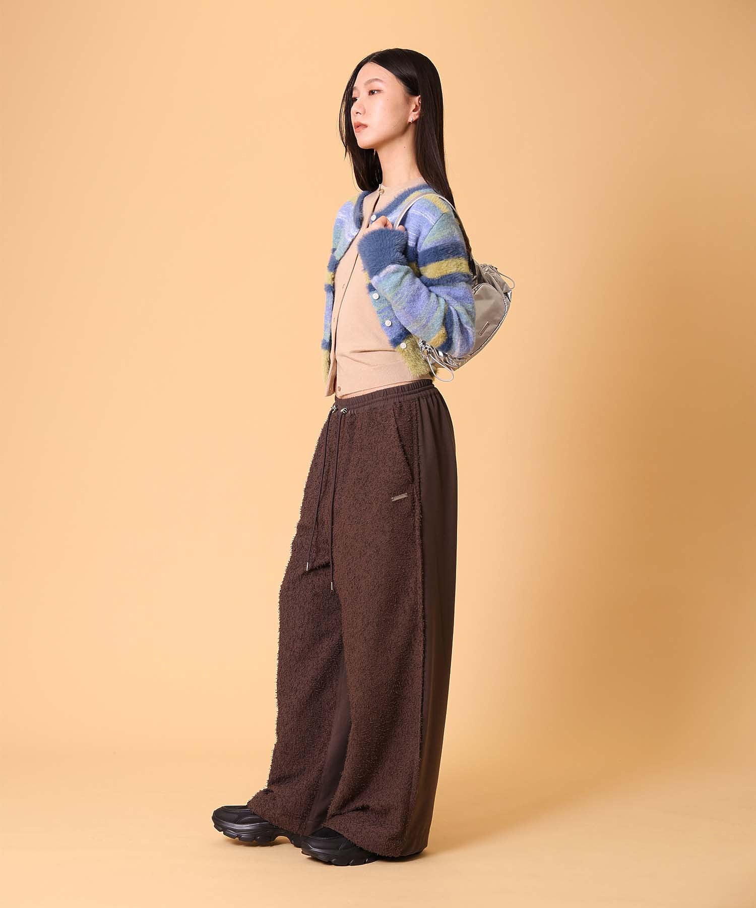 マルチボーダーシャギーカーディガン