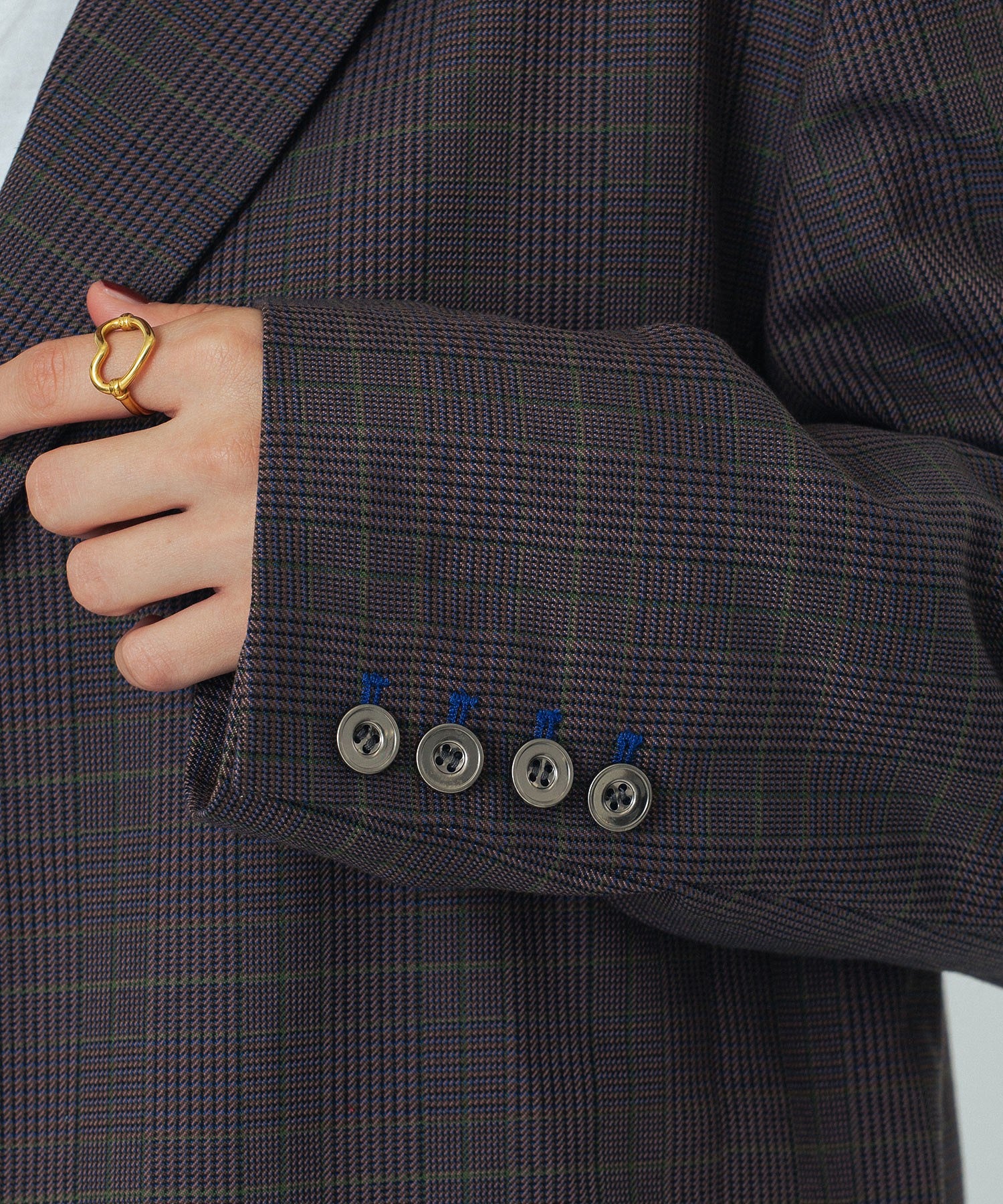 CREOLME/CHECK TAILORED JACKET