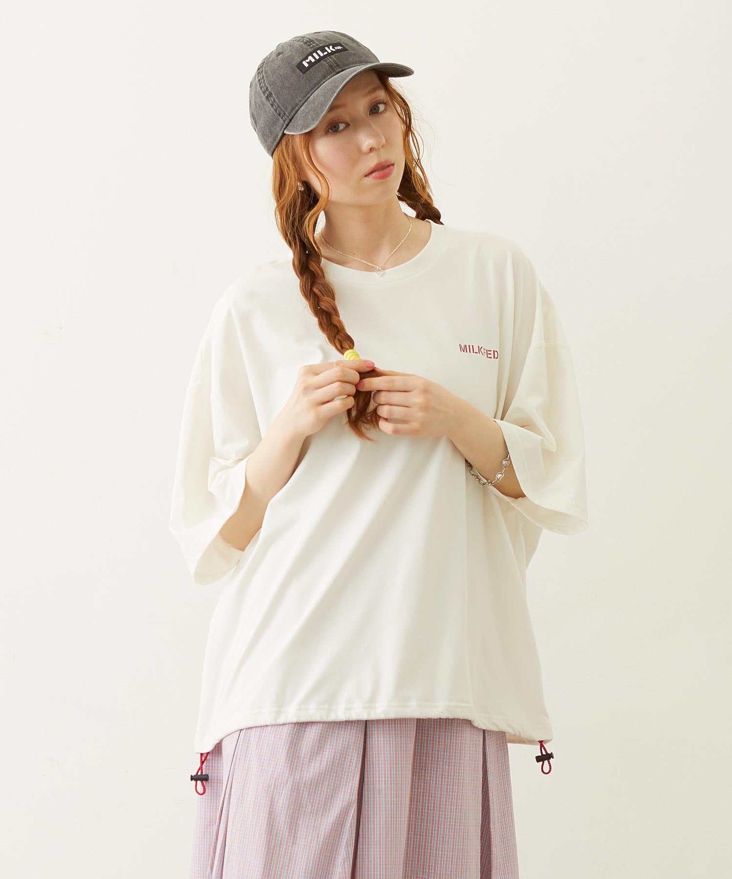 MILKFED. DRAWSTRING BIG S/S TEE