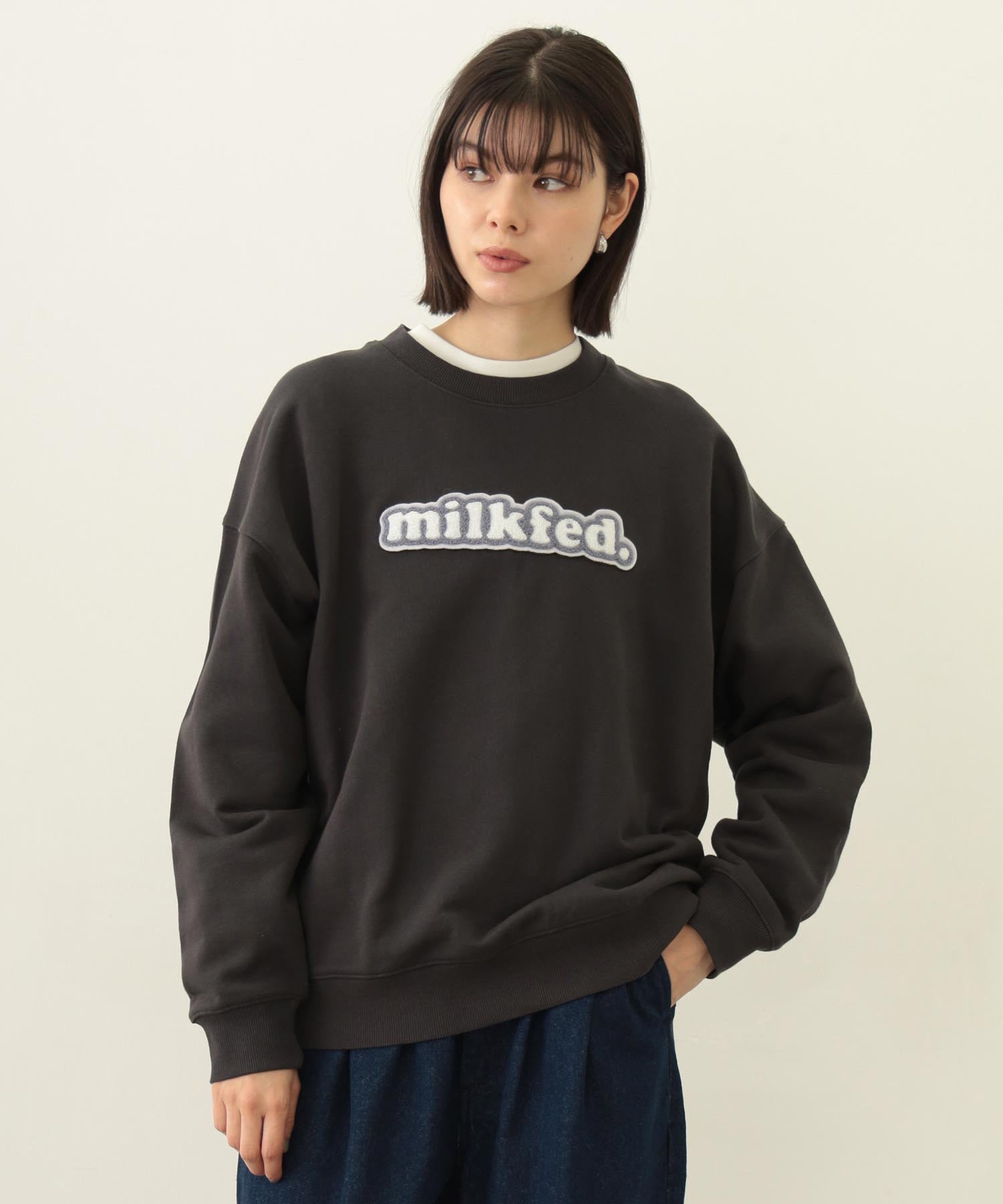 COOPER LOGO WIDE CREW SWEAT TOP