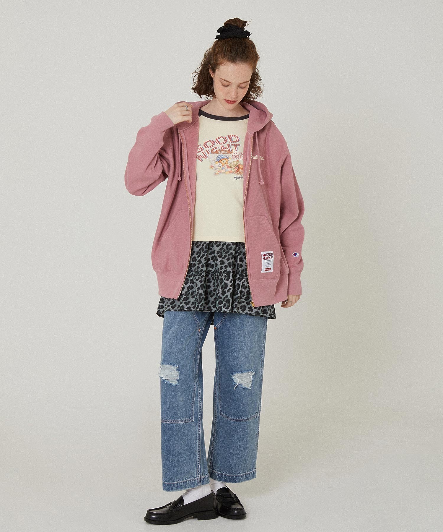 MILKFED.×CHAMPION SWEAT ZIP HOODIE