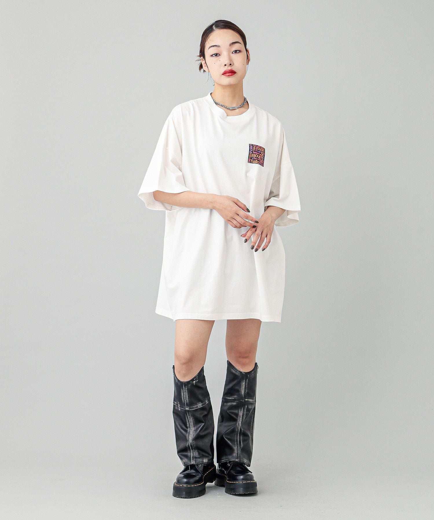BONJOUR LOGO S/S BIG TEE DRESS