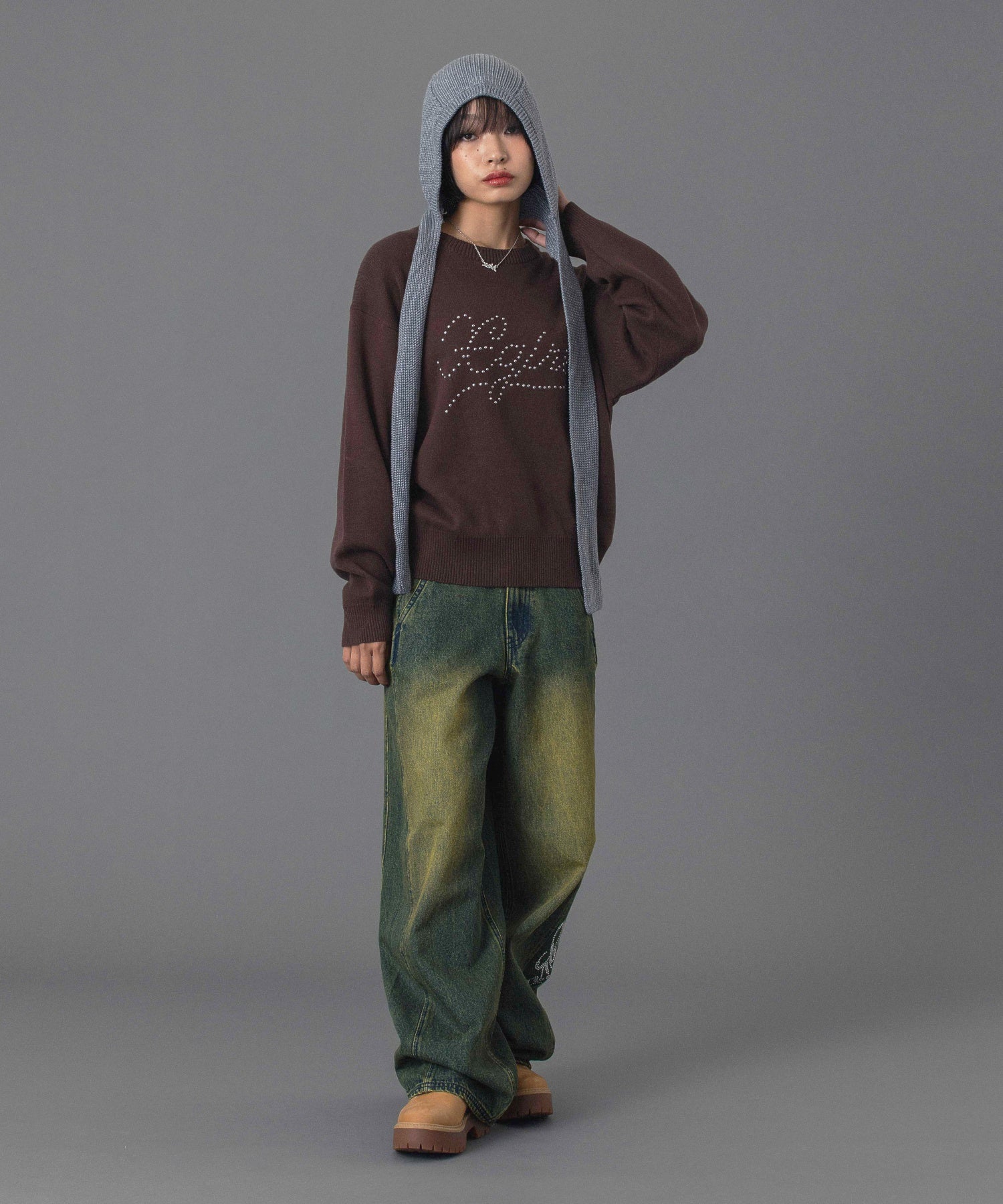 STRAPPED KNIT BALACLAVA