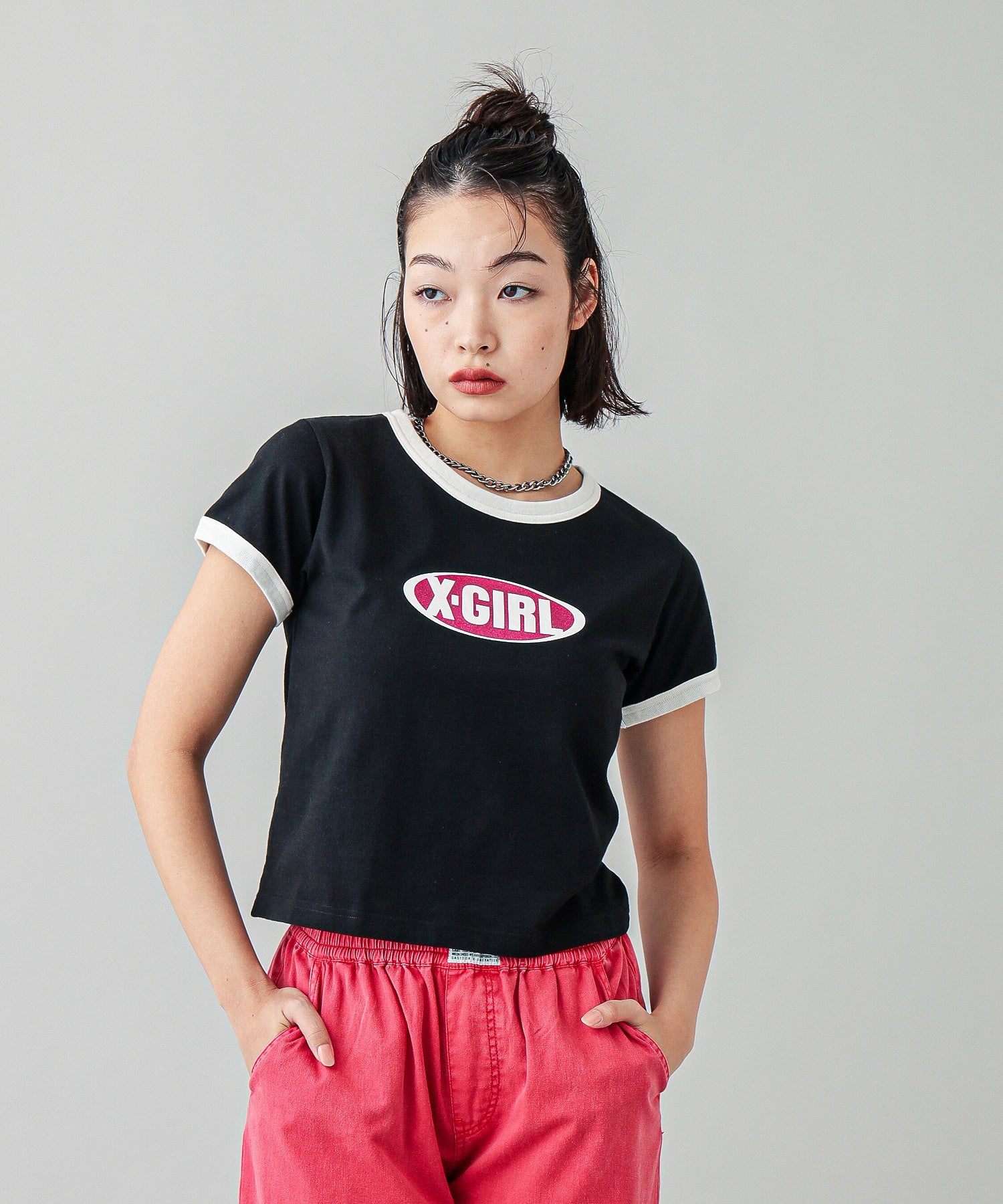 GLITTER OVAL LOGO S/S BABY TEE