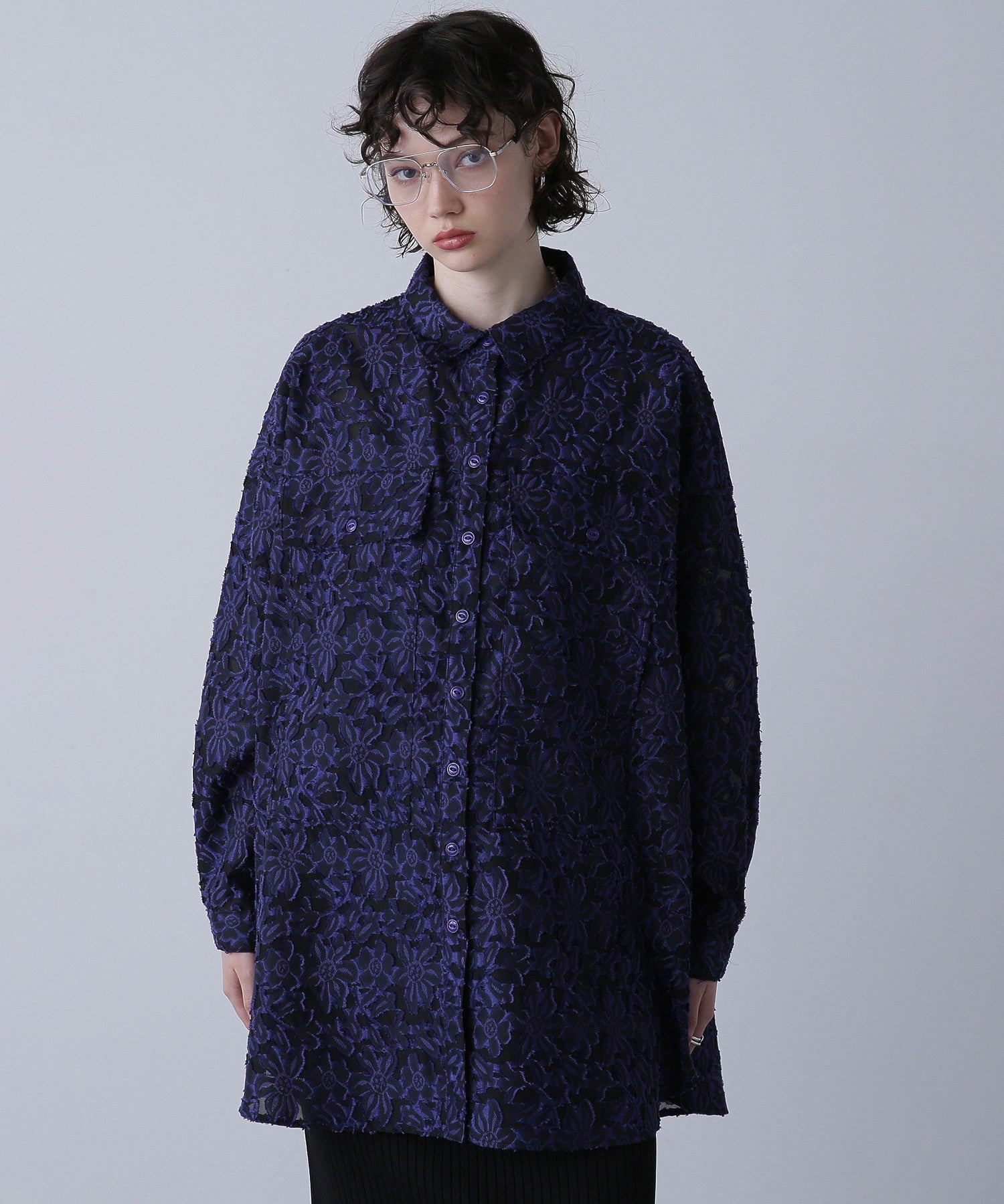 GENE HEAVENS/フラワーシアードビー ワークポケットビッグシャツ