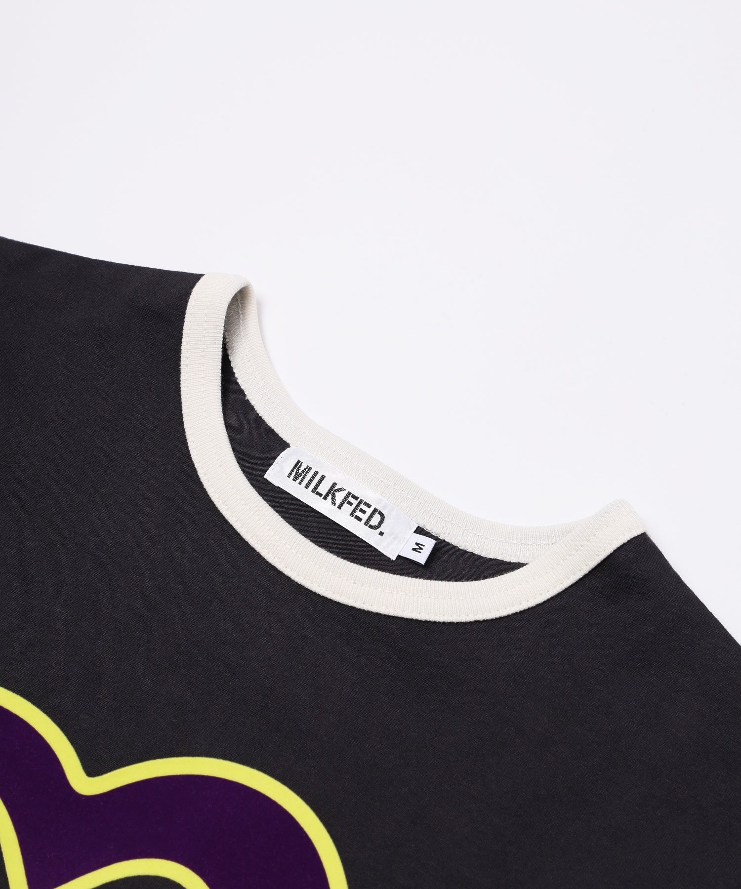 HEART LOGO FLOCK PRINT RINGER TEE