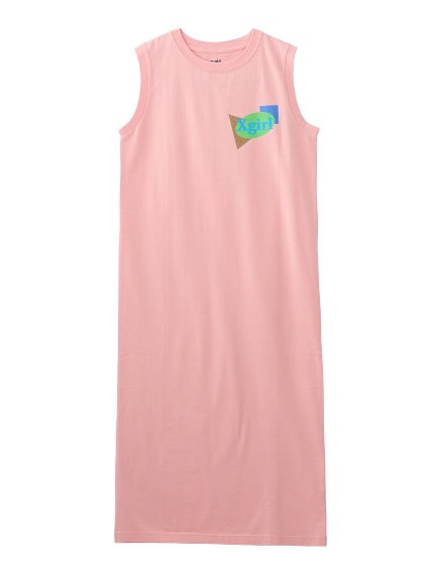 PLANE SHAPES LOGO TANK DRESS X-girl