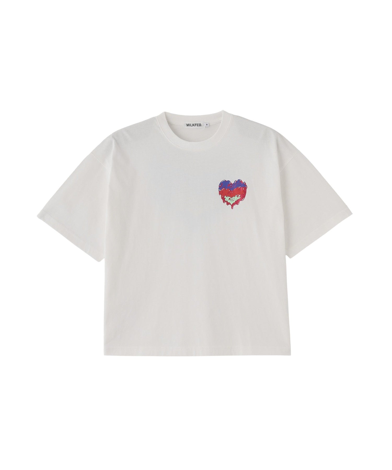 MELTY GLITTER HEART WIDE S/S TEE