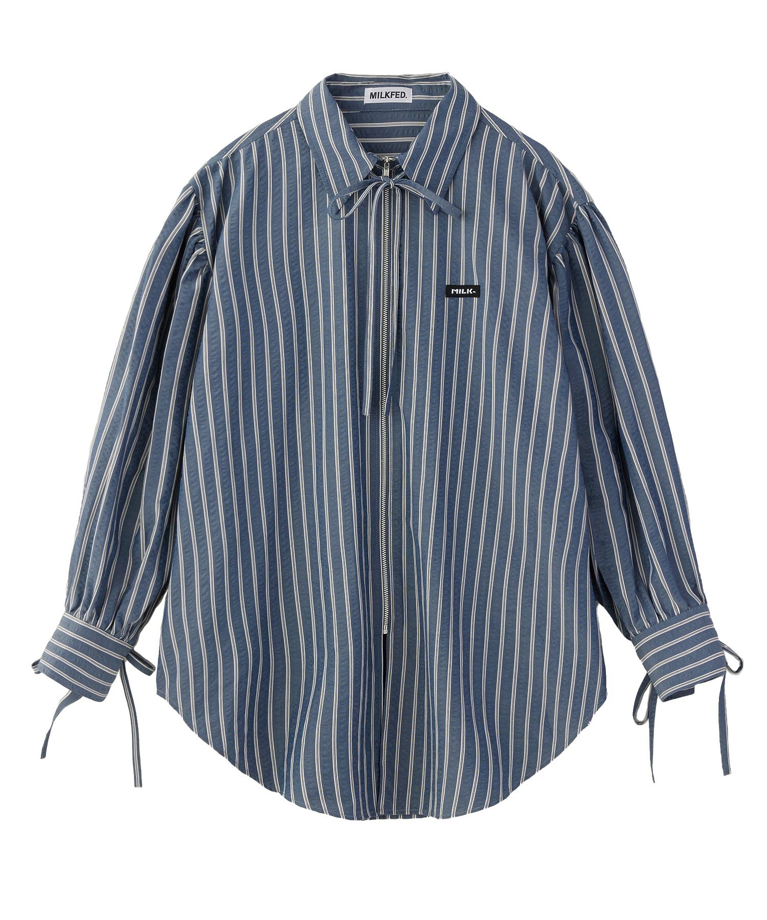 STRIPED ZIP UP SHIRT