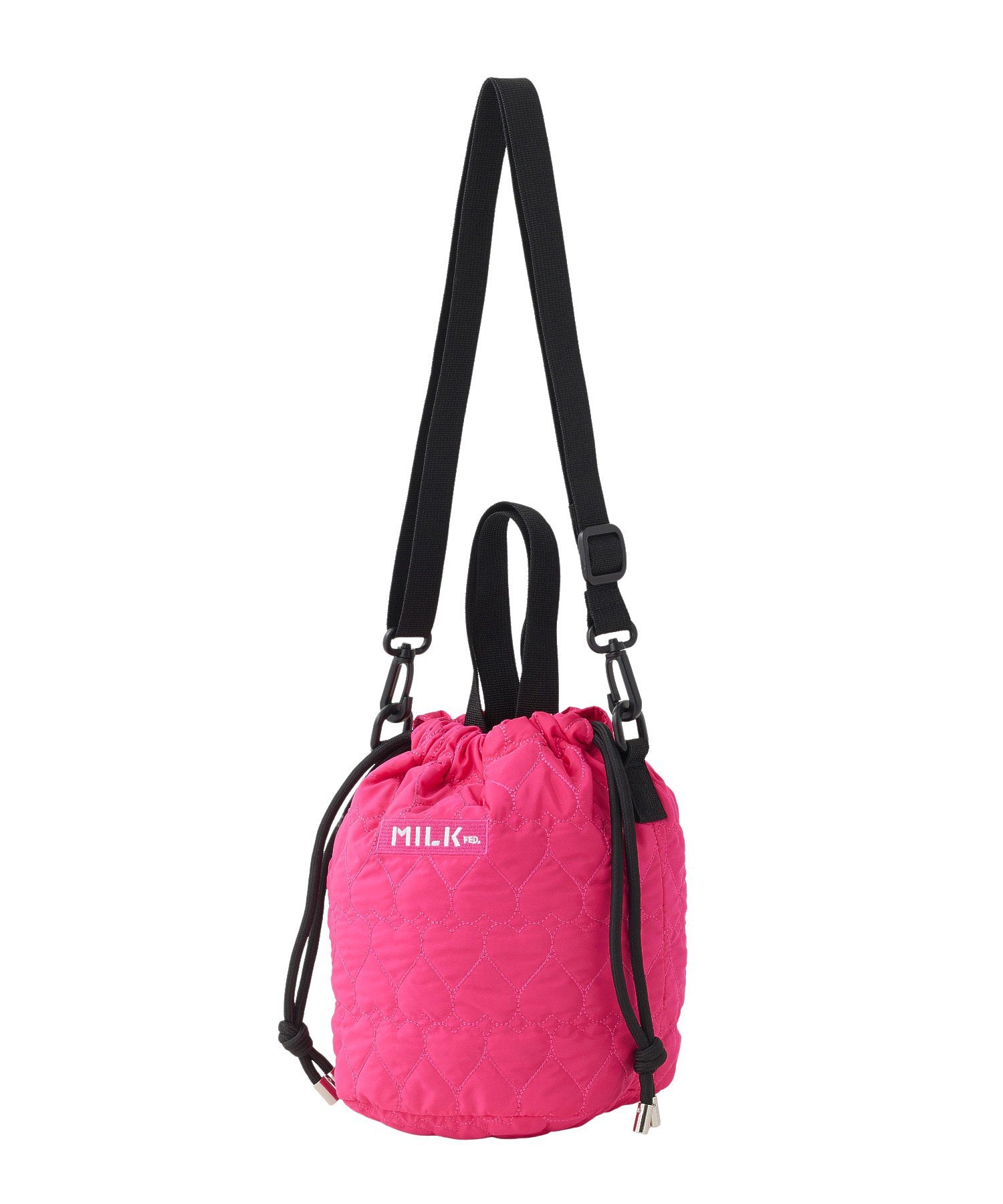 HEART QUILTED SHOULDER BAG