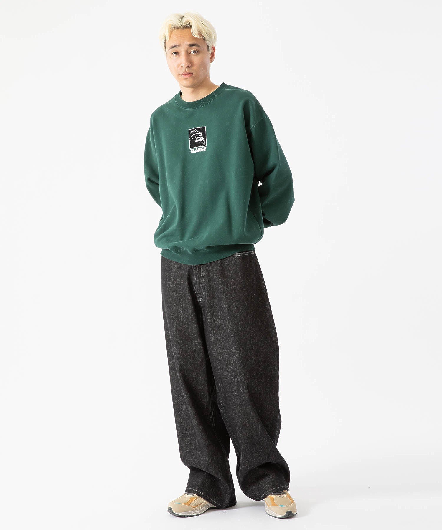 LA STITCH WIDE LEG DENIM PANTS