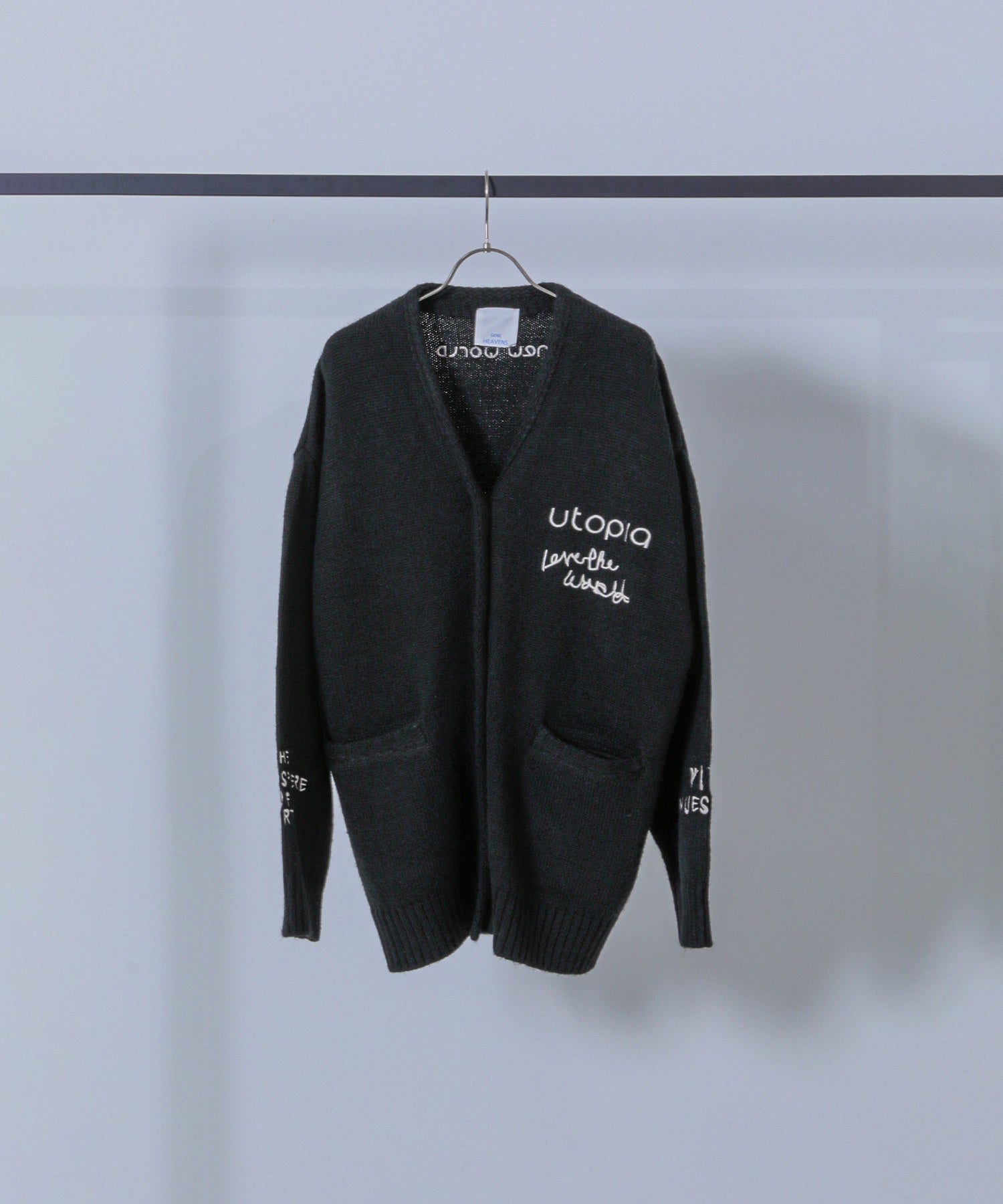 GENE HEAVENS/エンブロイダリー カレッジニットカーディガン