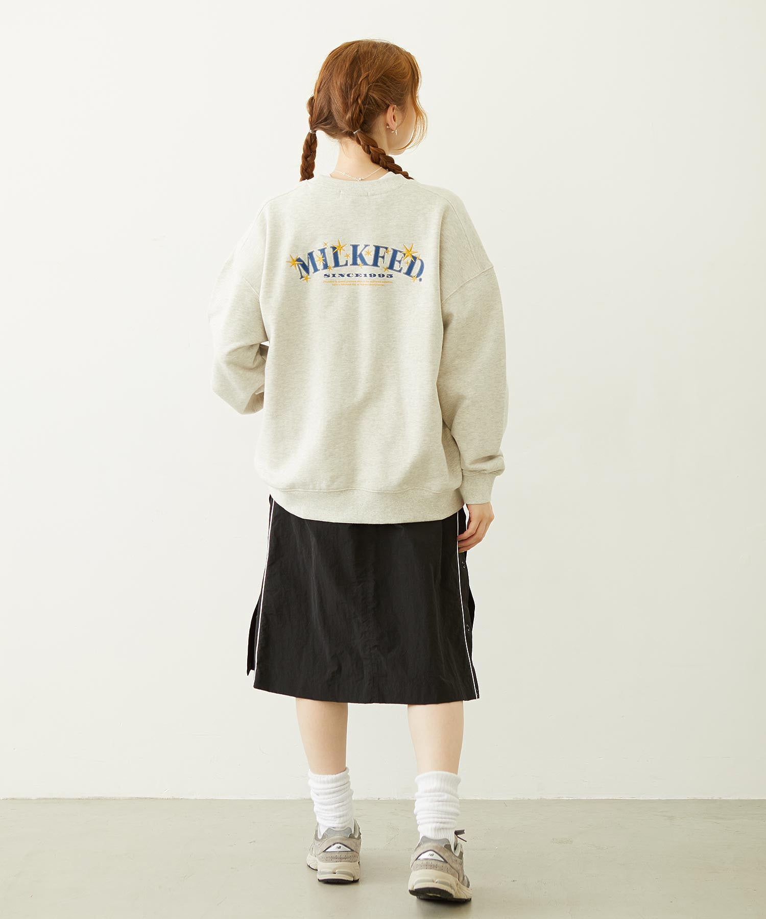 STARS AND LOGO WIDE CREW SWEAT